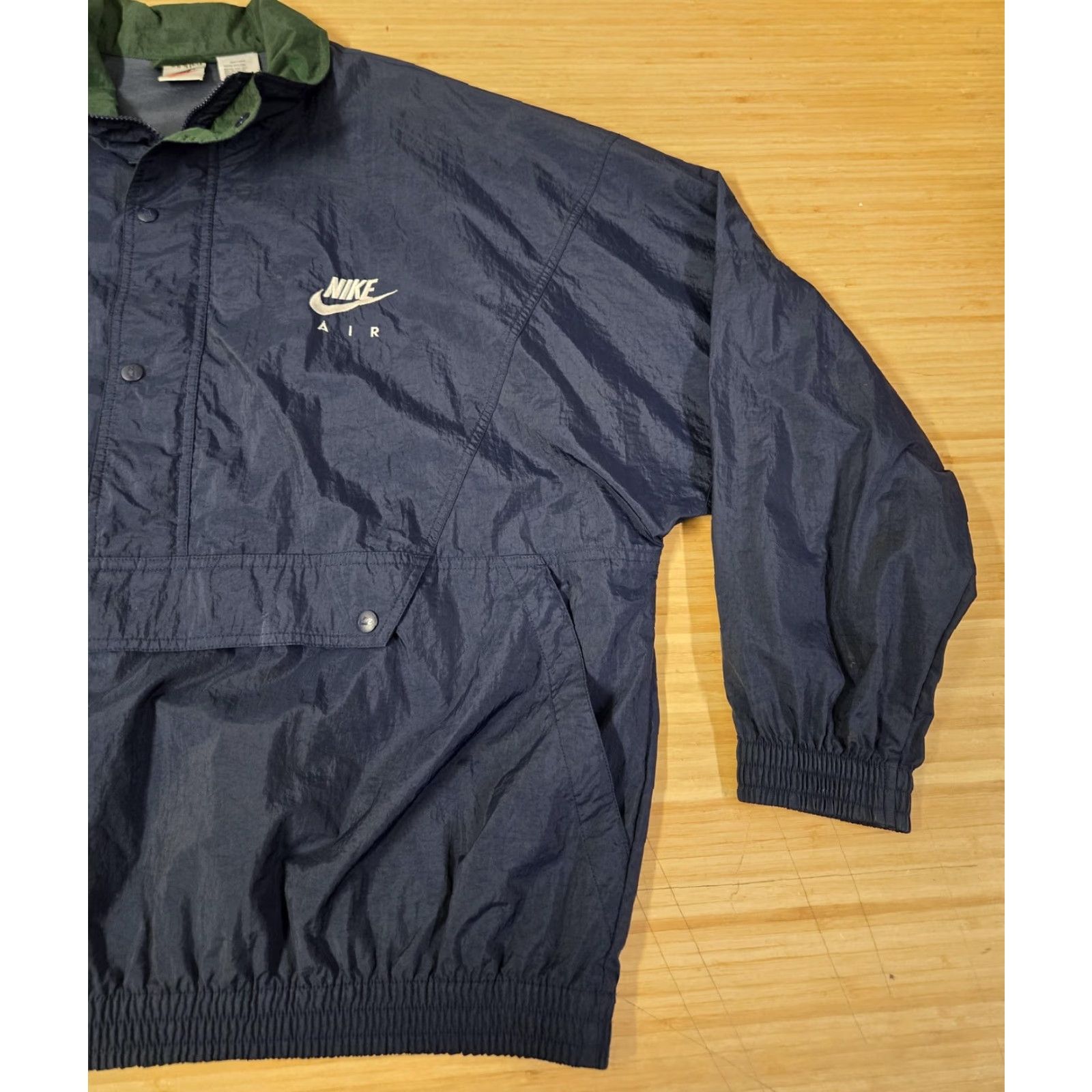 Nike VINTAGE Nike Air Jacket Mens XL Navy Green Nylon Pullover Windbreaker Anorak Size US XL / EU 56 / 4 - 2 Thumbnail