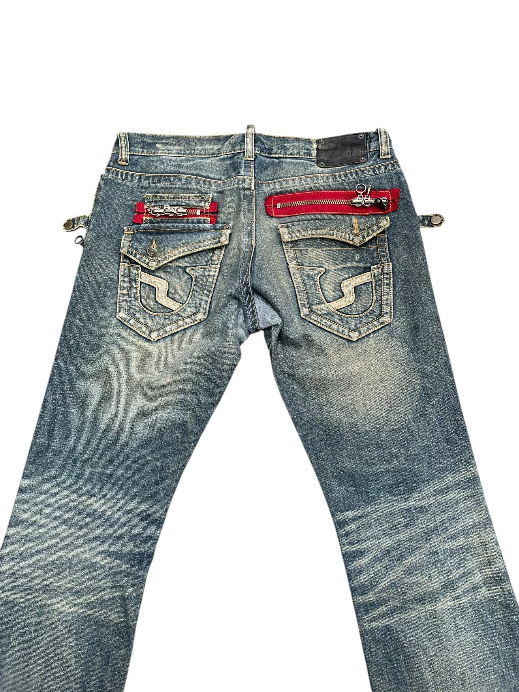 Japanese Brand Semantic Design Flare Distresed Denim Size US 36 / EU 52 - 5 Thumbnail