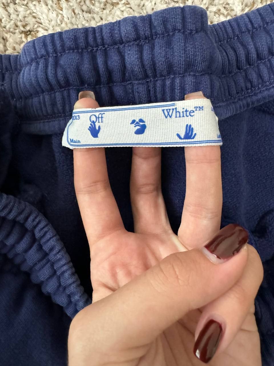 Off-White Off-White Rubber Arrow Sweat Pants Navy Size US 32 / EU 48 - 7 Thumbnail