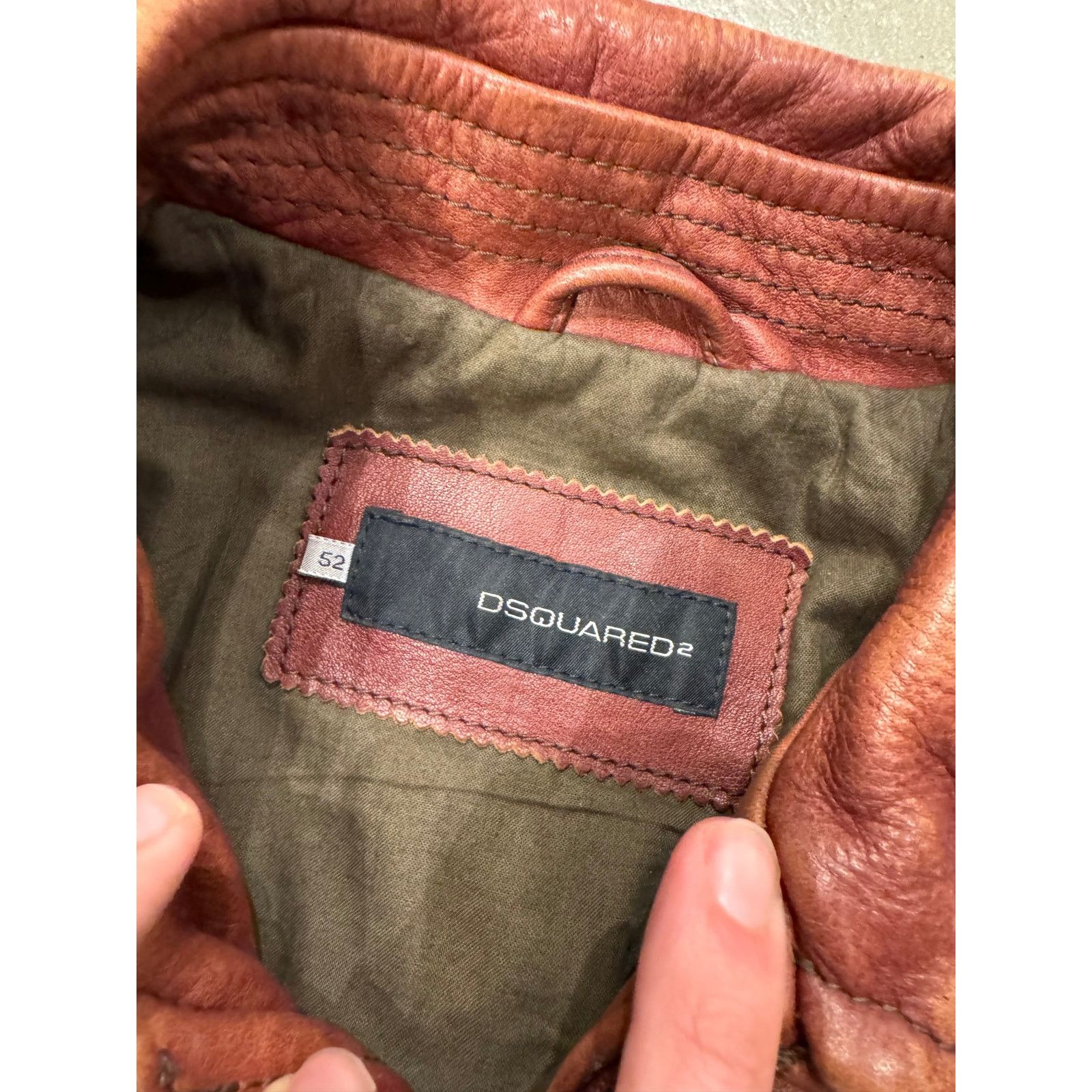 Dsquared2 A/W2004 Dsquared2 runway faded leather jacket Size US L / EU 52-54 / 3 - 7 Thumbnail