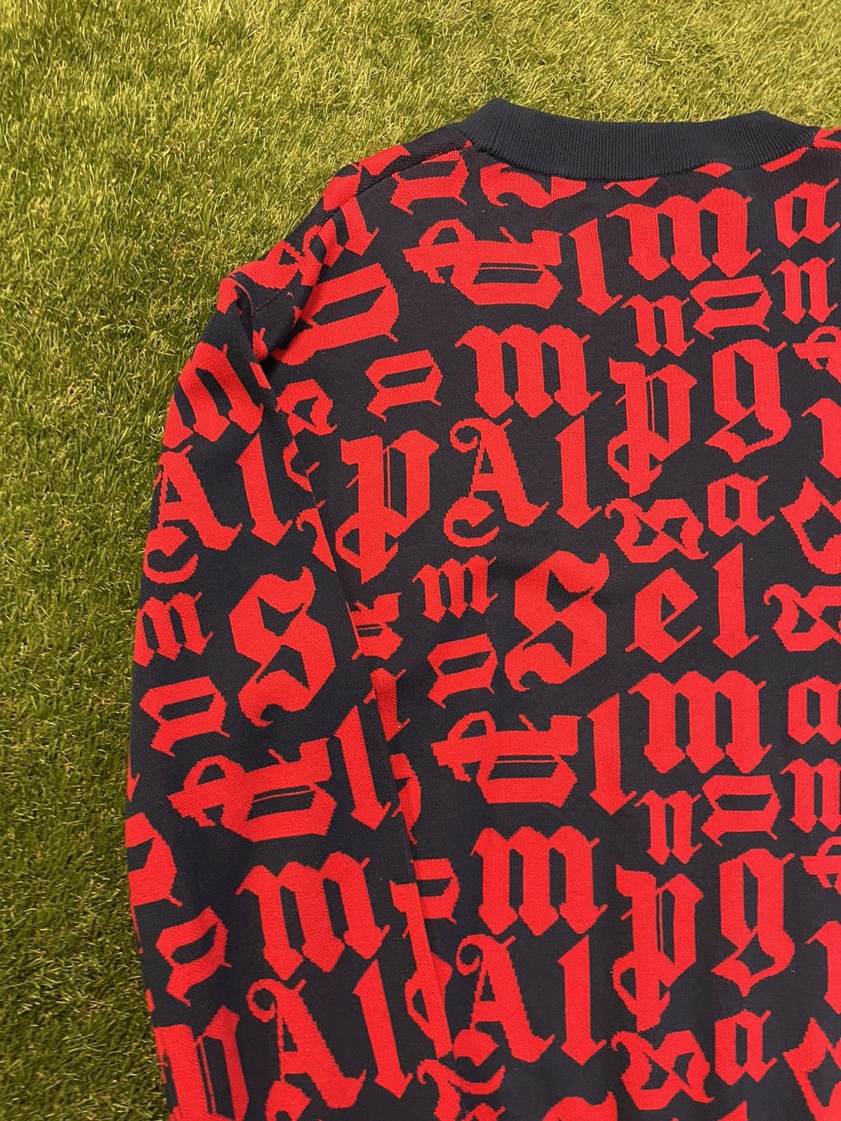 Palm Angels Size XXL - Palm Angels Monogram Crewneck Red/Blue Size US XXL / EU 58 / 5 - 6 Thumbnail