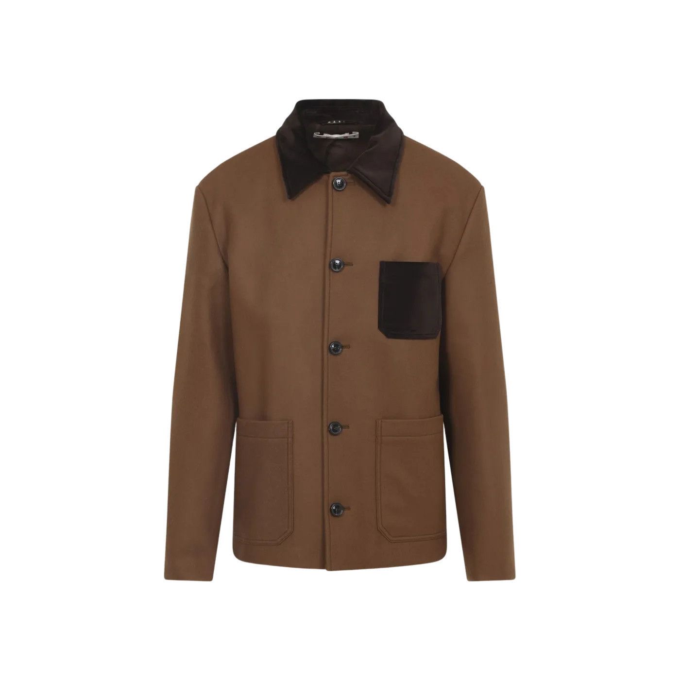 Marni MARNI Brown Workwear Jacket New & Authentic (Men's size:XL;) Size US XL / EU 56 / 4 - 1 Thumbnail