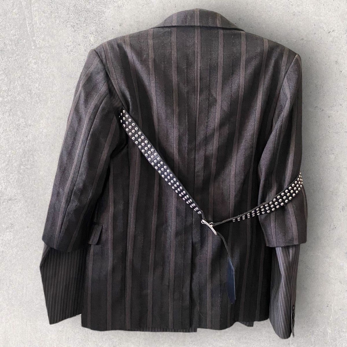 Comme des Garcons Vintage Fall00 Double Layer Blazer With Bondage Stud Strap Size M / US 6-8 / IT 42-44 - 3 Thumbnail
