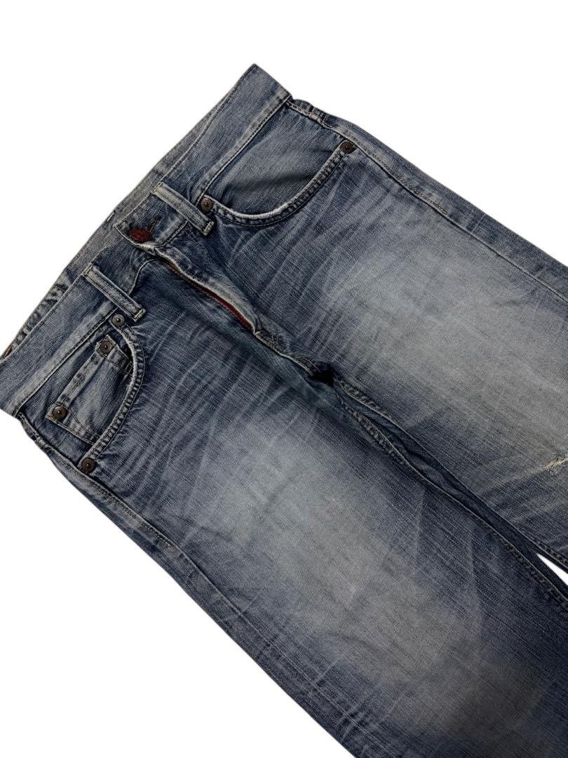 Le Grande Bleu (L.G.B.) VINTAGE EDWIN INSANE HEAVY MUDWASH WHISKER DISTRESSED DENIM Size US 32 / EU 48 - 6 Thumbnail