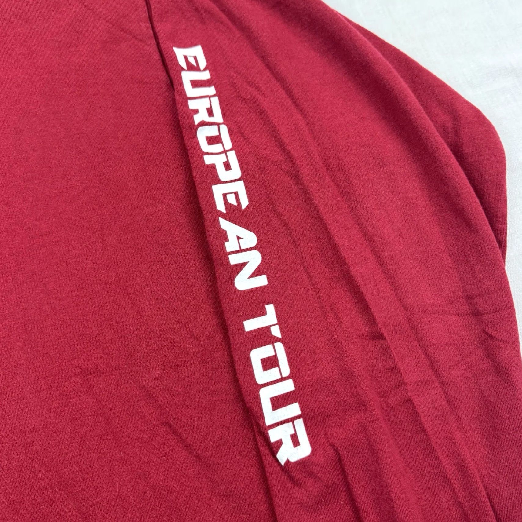 Soffe VINTAGE Vilseck Germany Long Sleeve Shirt Adult XL European Tour Soffe Crew Neck Red Men's XL 90s Y2K USA Theme Size US XL / EU 56 / 4 - 4 Thumbnail