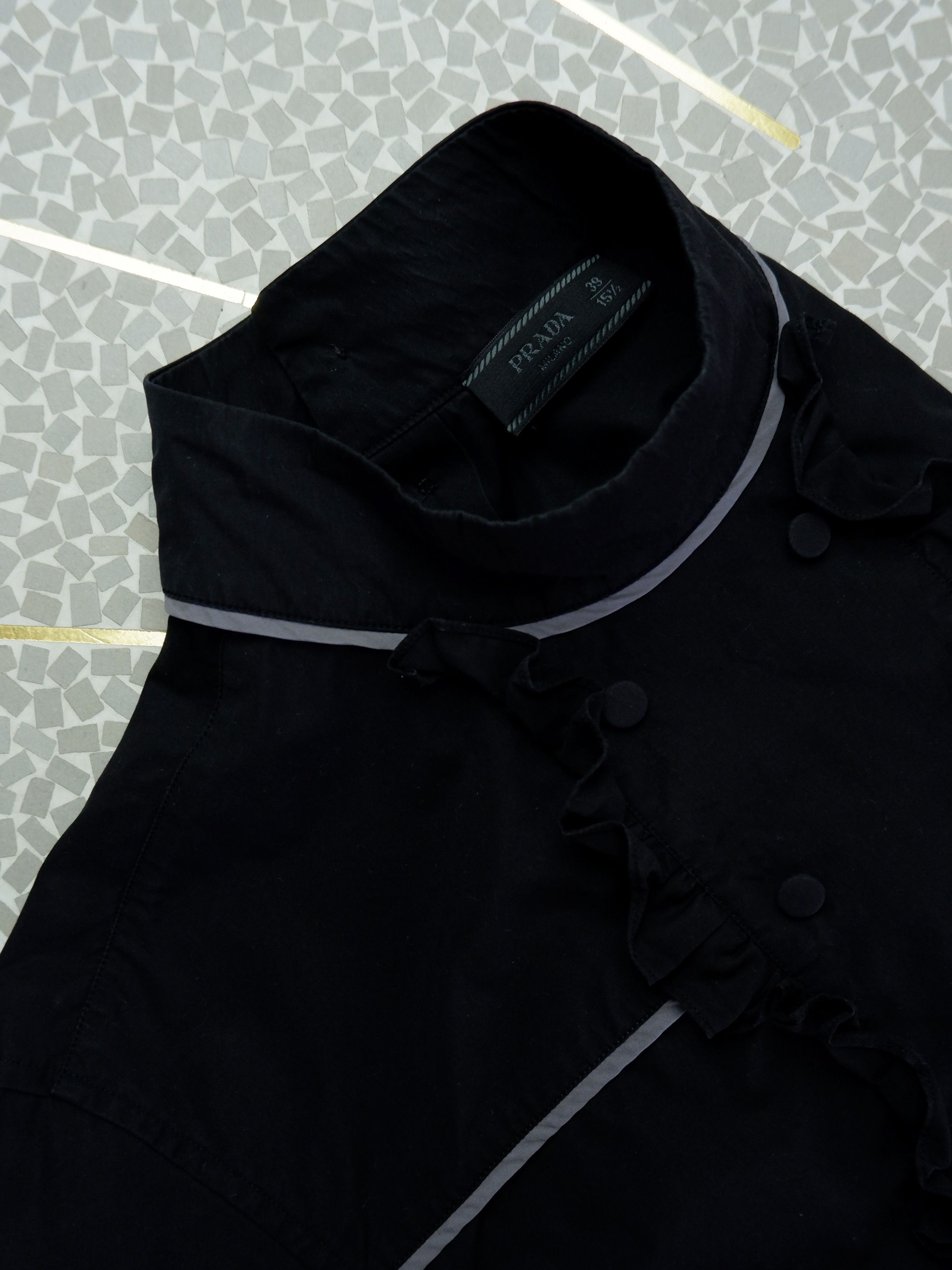 Prada Last drop! Prada shirt with ruffled bib runway FW20 Size US S / EU 44-46 / 1 - 8 Thumbnail