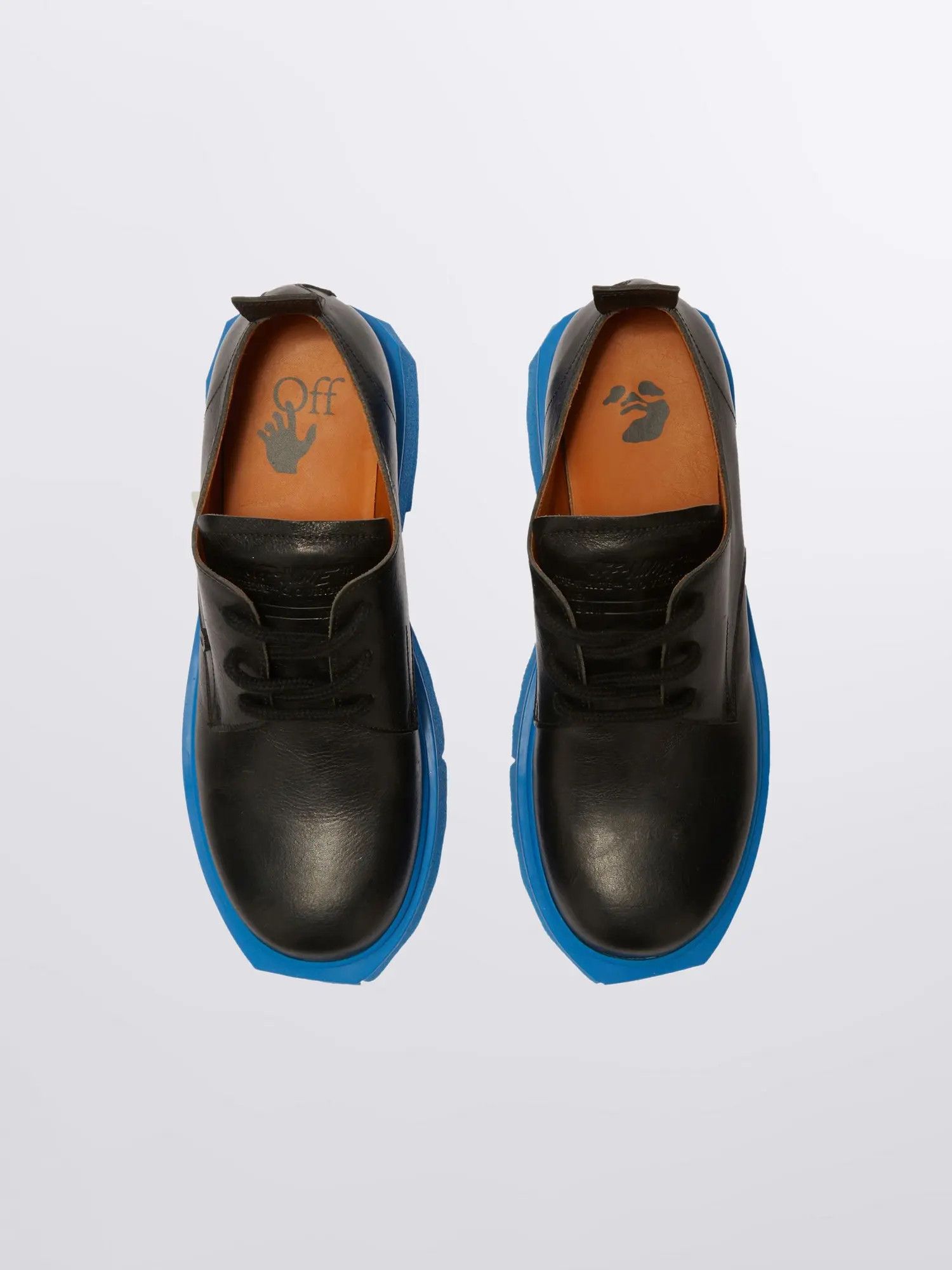 Off-White o1gr1nt1124 Leather Sponge Derby Shoes in Black Size US 13 / EU 46 - 3 Thumbnail