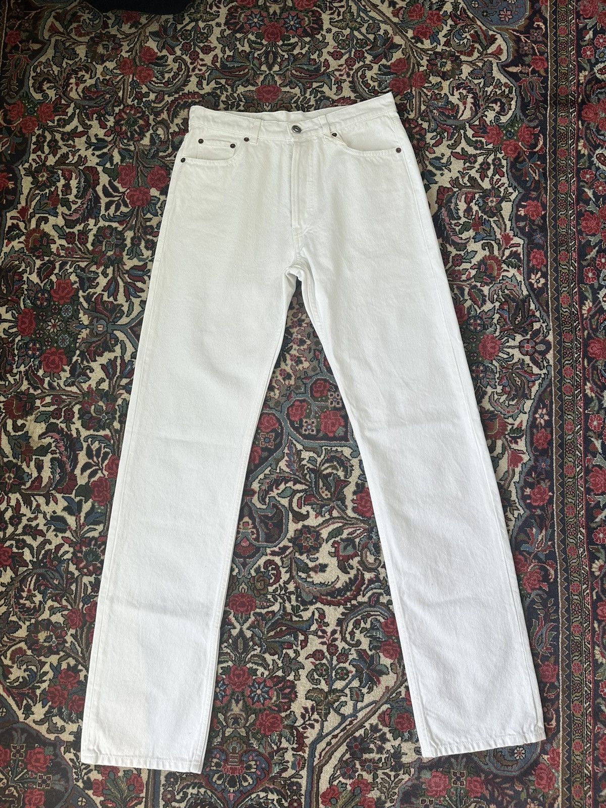 image of Husbands White Denim Jeans, Men's (Size 30)