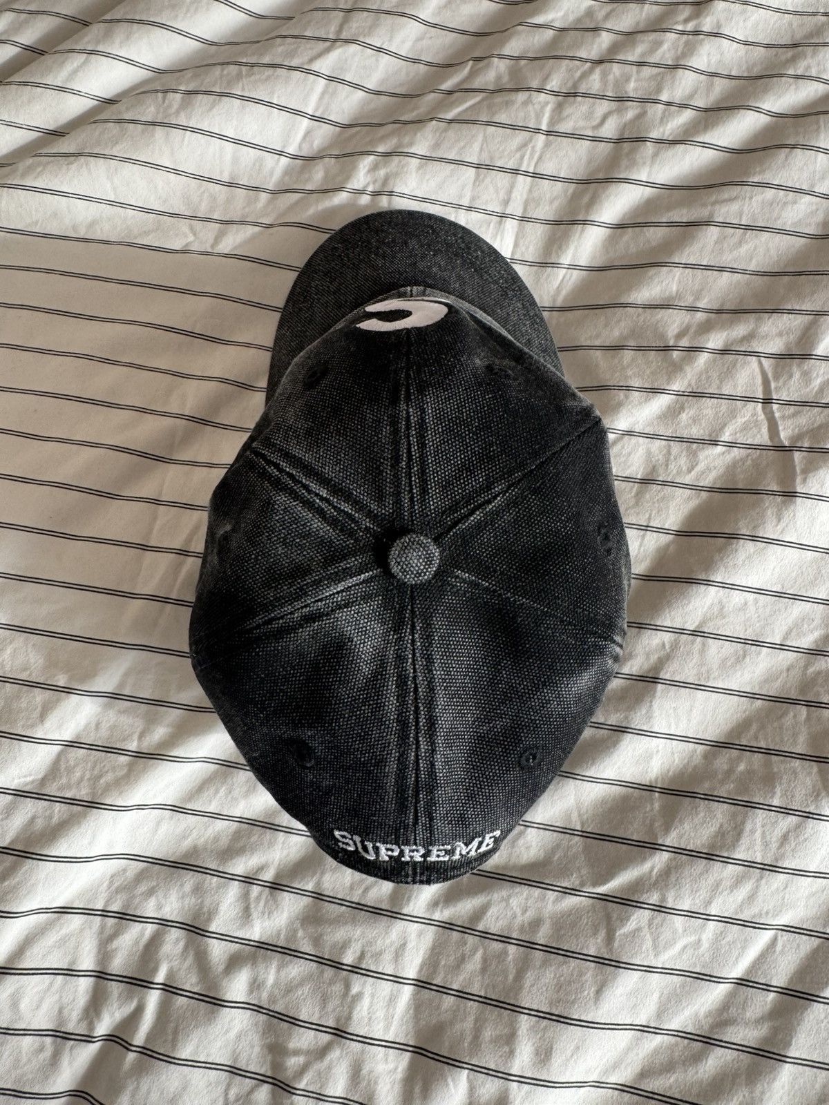 Supreme SUPREME S LOGO PIGMENT DYED 6 PANEL CAP BLACK OS Size ONE SIZE - 5 Thumbnail