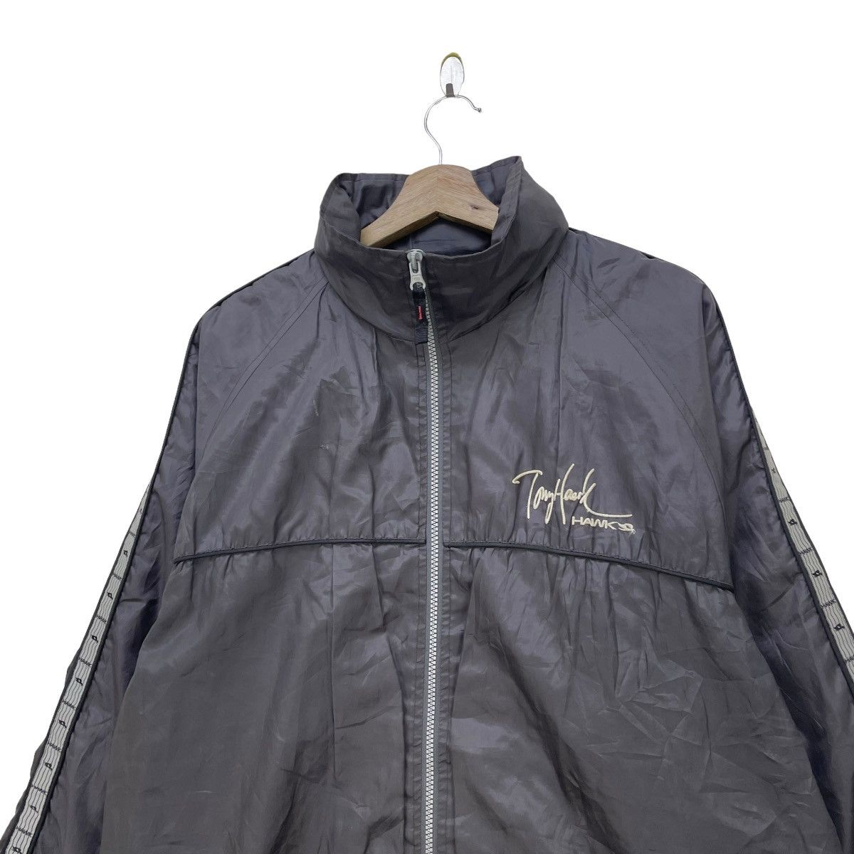 Tony Hawk Vtg Skateboarding Tony Hawk Side Tape Light Jacket Size US L / EU 52-54 / 3 - 4 Thumbnail