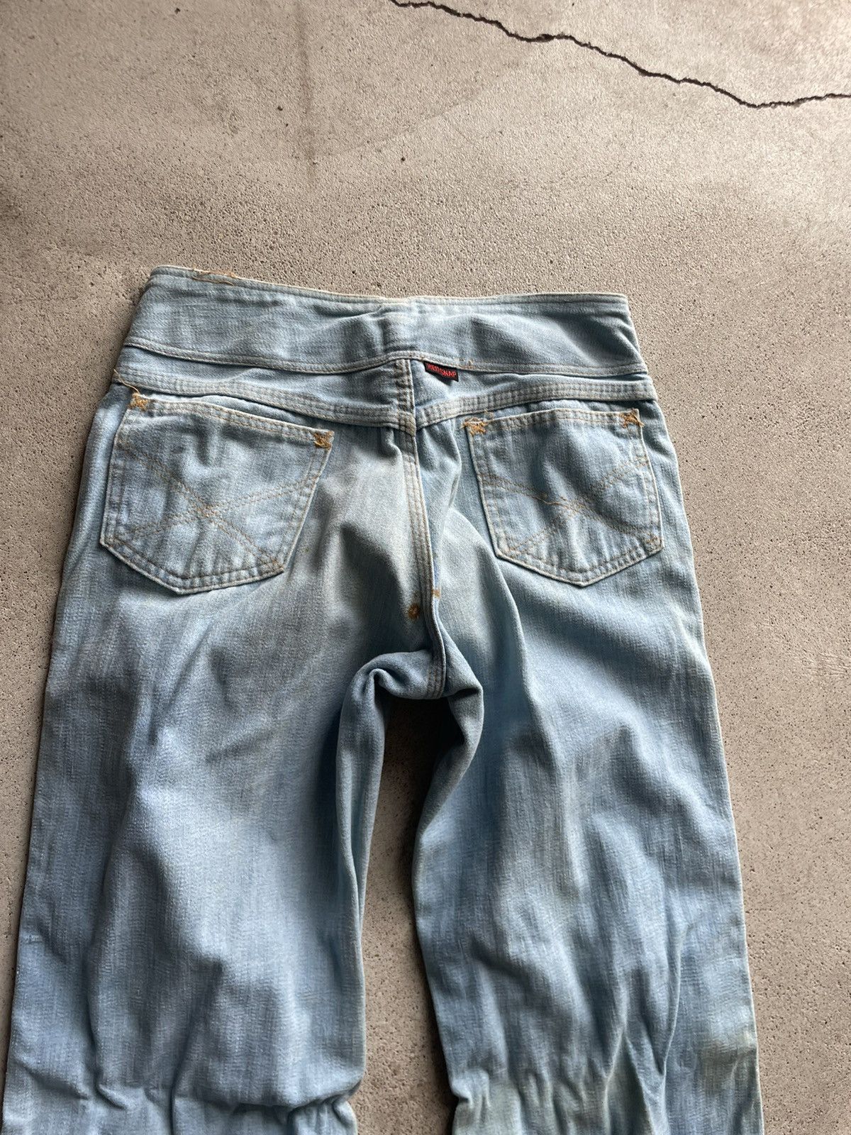 Vintage 70s Western Zip Front Bell Bottom jeans (26x30)