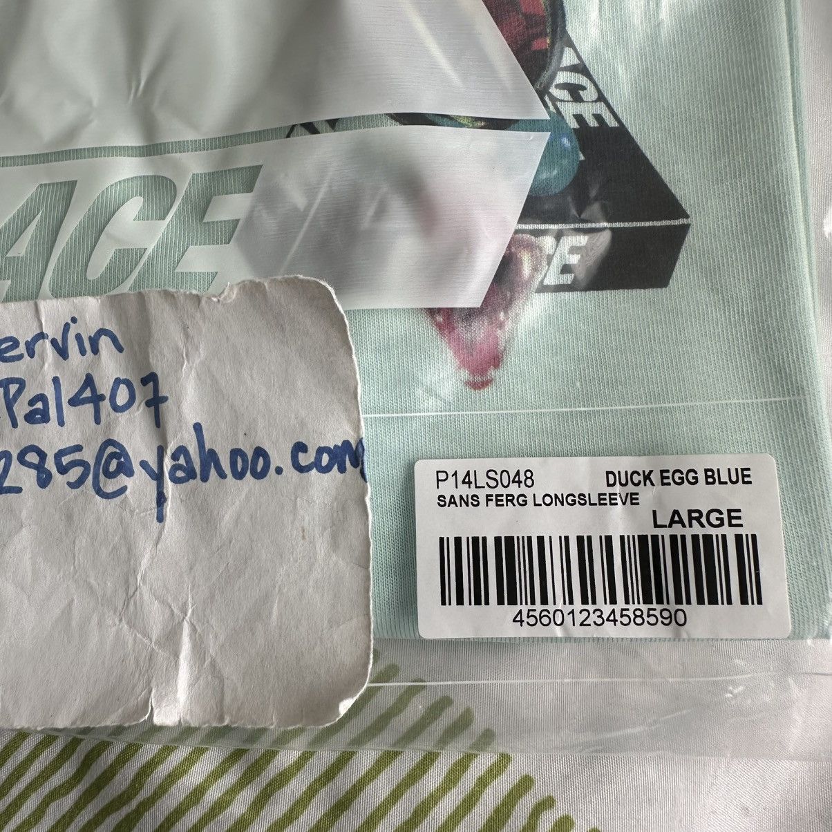 Palace SANS FERG LONGSLEEVE DUCK EGG BLUE size LARGE Size US L / EU 52-54 / 3 - 2 Thumbnail