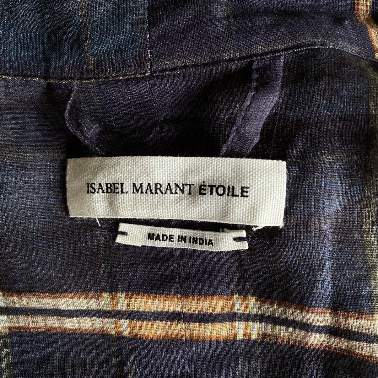 Isabel Marant Etoile ISABEL MARANT ETOILE Navy Plaid Open-Front Shirt Size XXS / US 00 / IT 34 - 7 Thumbnail