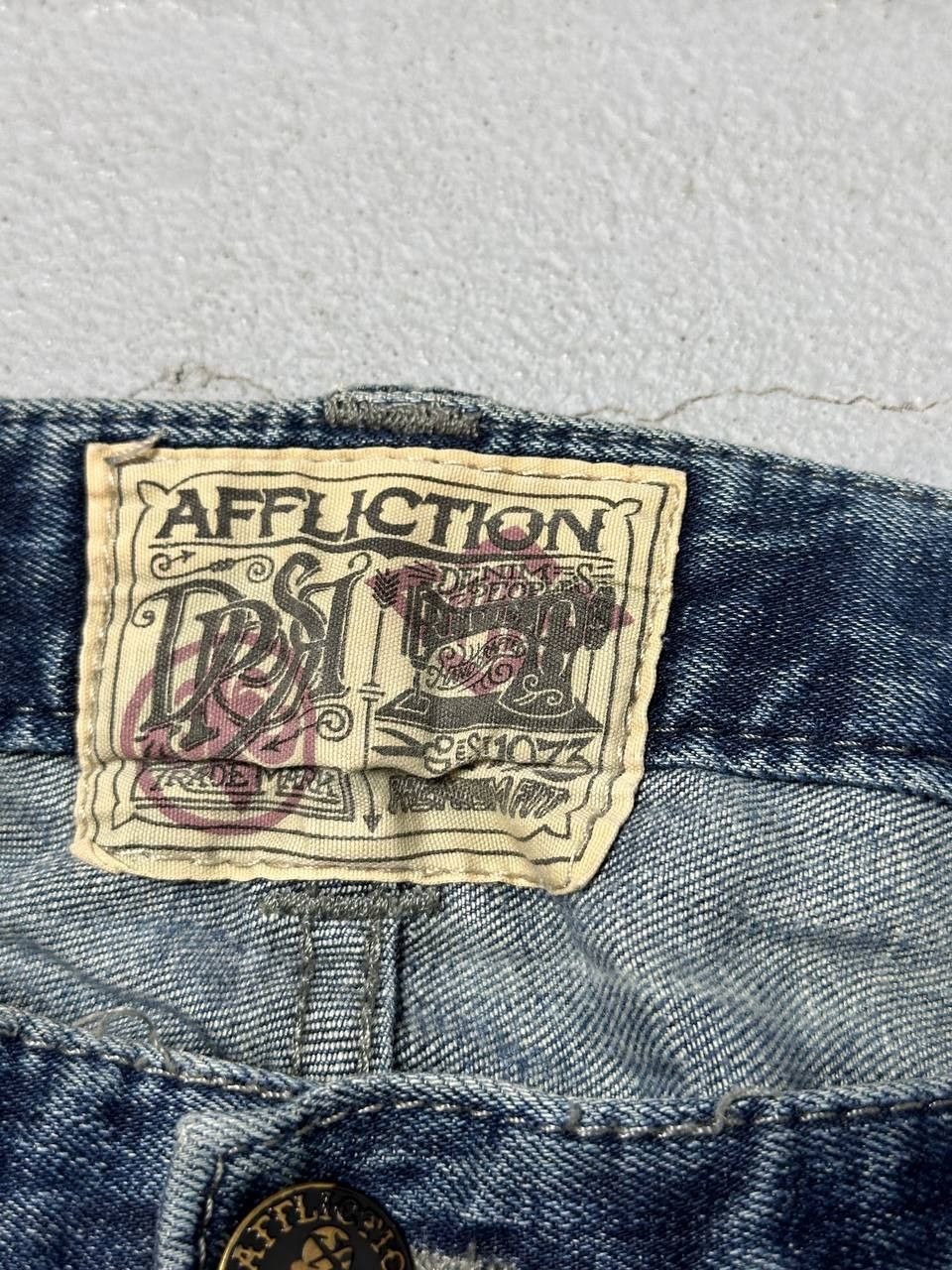 Affliction Crazy vintage y2k cyber grunge skater baggy faded archive Size US 38 / EU 54 - 9 Thumbnail