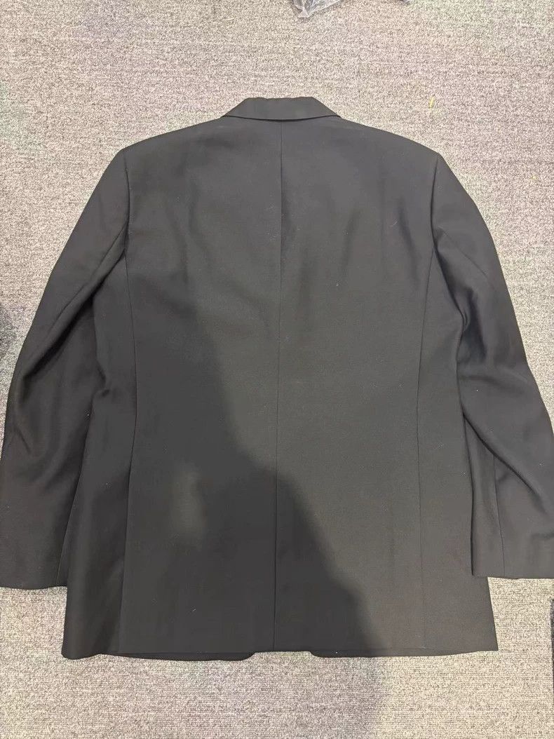 Loewe LOEWE Black solid quality tailored dress suit jacket coat Size 48L - 6 Thumbnail