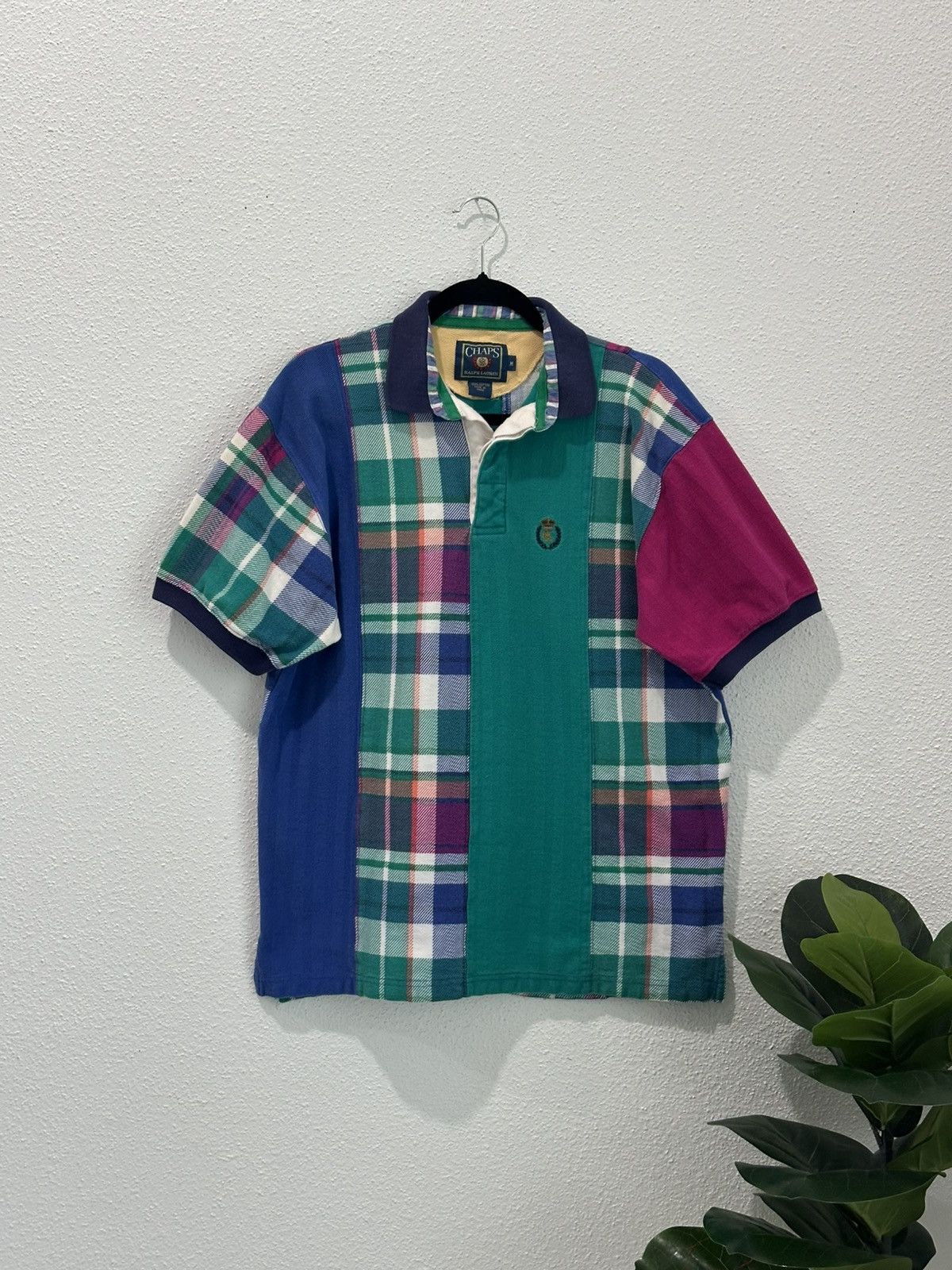 Chaps Ralph Lauren Vintage 90s Chaps Ralph Lauren Patch Work Polo Shirt Medium Size US M / EU 48-50 / 2 - 1 Thumbnail