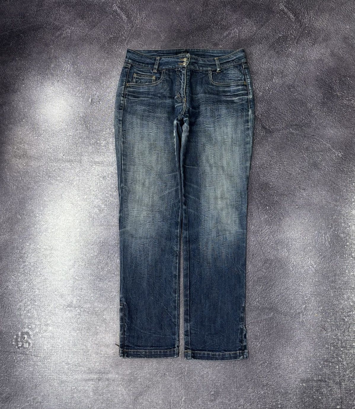 Trussardi Vintage Trussardi Women’s Bottoms Zip Faded Blue Denim Jeans Size 31" - 1 Thumbnail