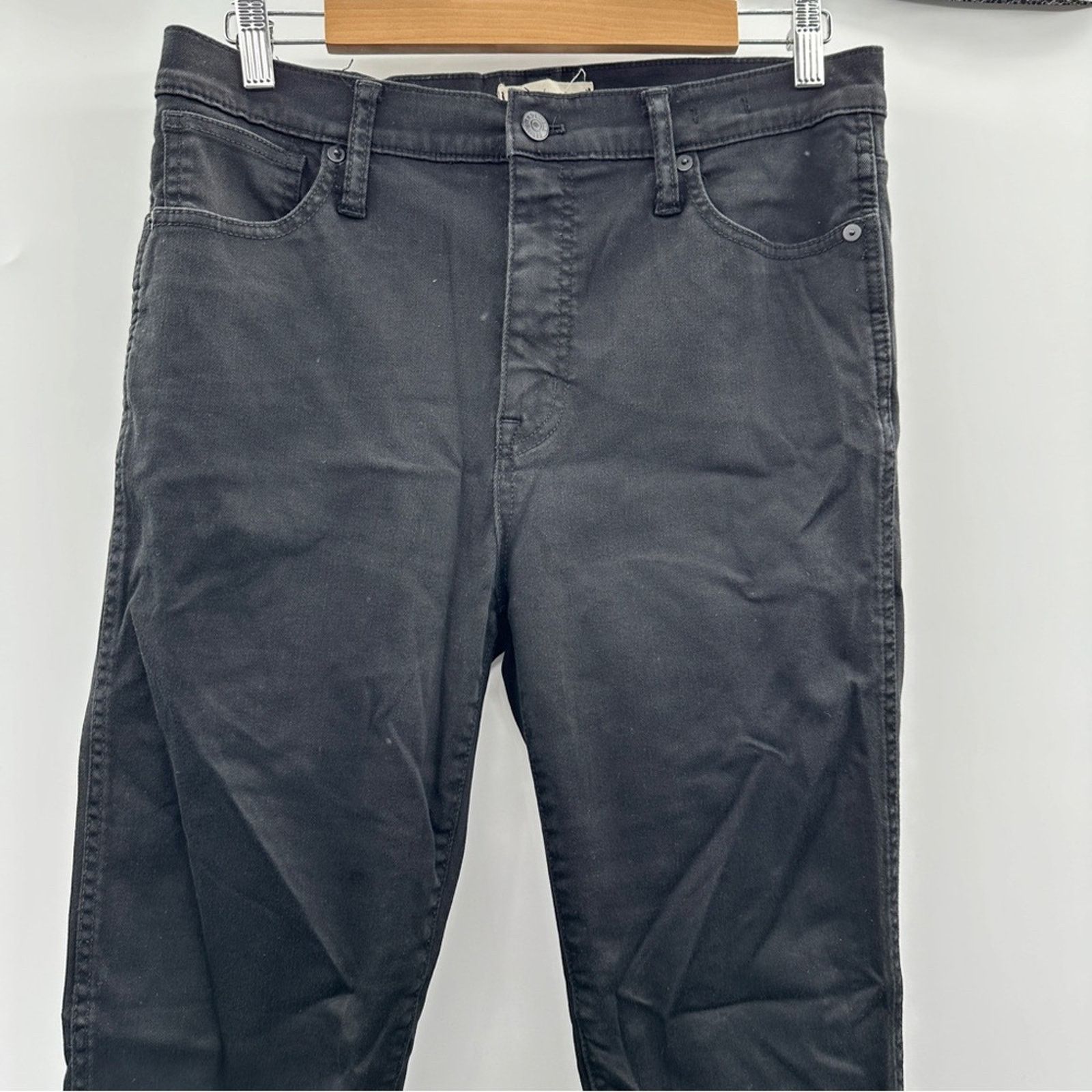 Madewell Madewell 10" High-Rise Skinny Jeans in Black Carbondale 31 Size 31" - 4 Thumbnail