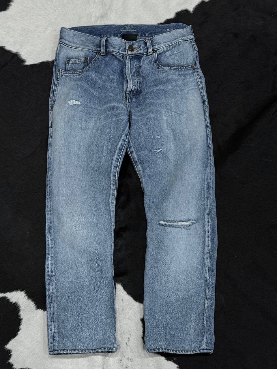 Saint Laurent Paris SS21 Saint Laurent SLIMFIT DIRTY BLUE Pants Size US 33 - 1 Thumbnail