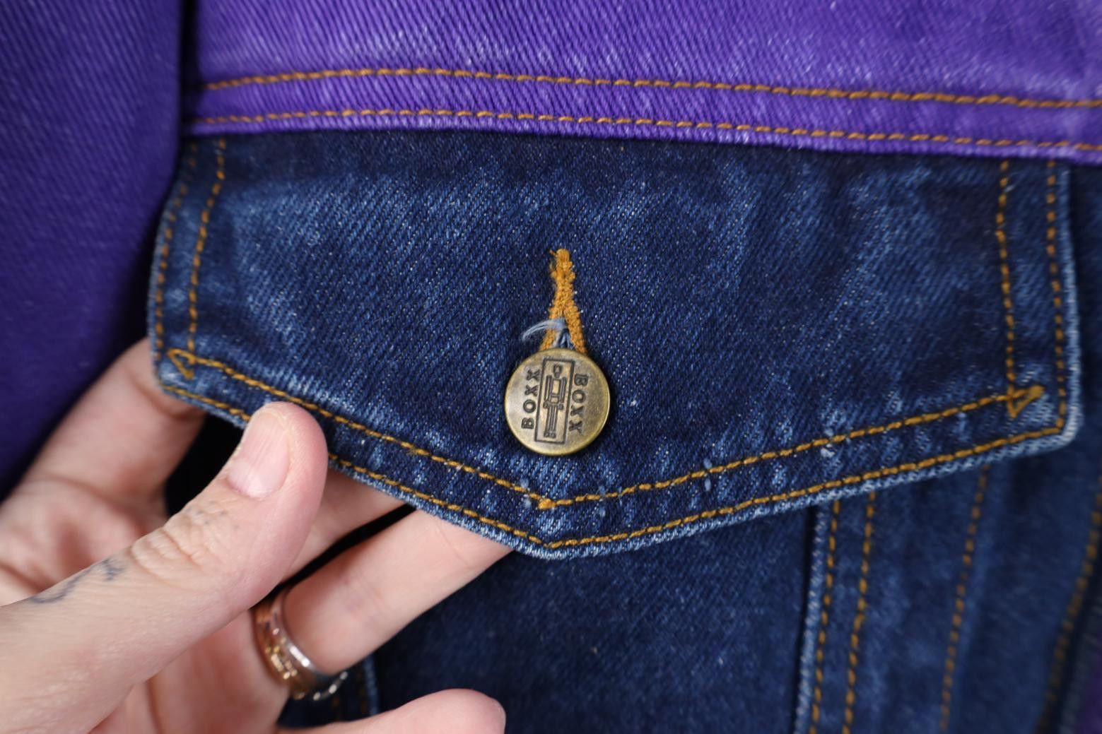 Vintage Deadstock Vintage 90s Streetwear Hooded Denim Trucker Jacket Size US L / EU 52-54 / 3 - 8 Thumbnail