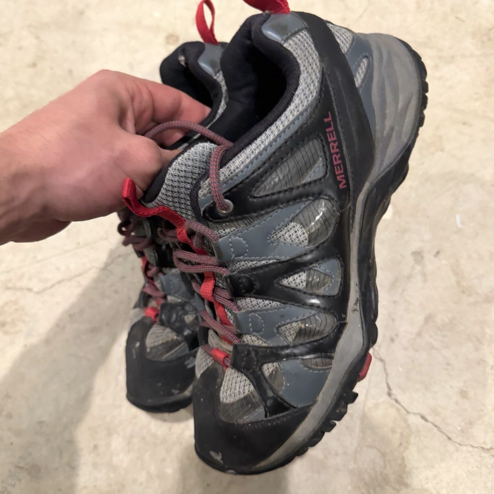 Merrell Merrell Siren Hex Q2 Hiking Boot Gray Black Ladies 8.5 Ankle Leather Rubber Distressed—Bootie Outdoor Sports Casual Travel Womens Size US 9 / IT 39 - 7 Thumbnail