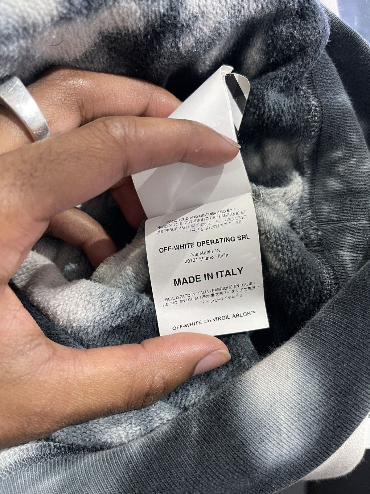 Off-White Off-White Tie Dye “Modern” Hoodie Sz S Size US S / EU 44-46 / 1 - 8 Thumbnail