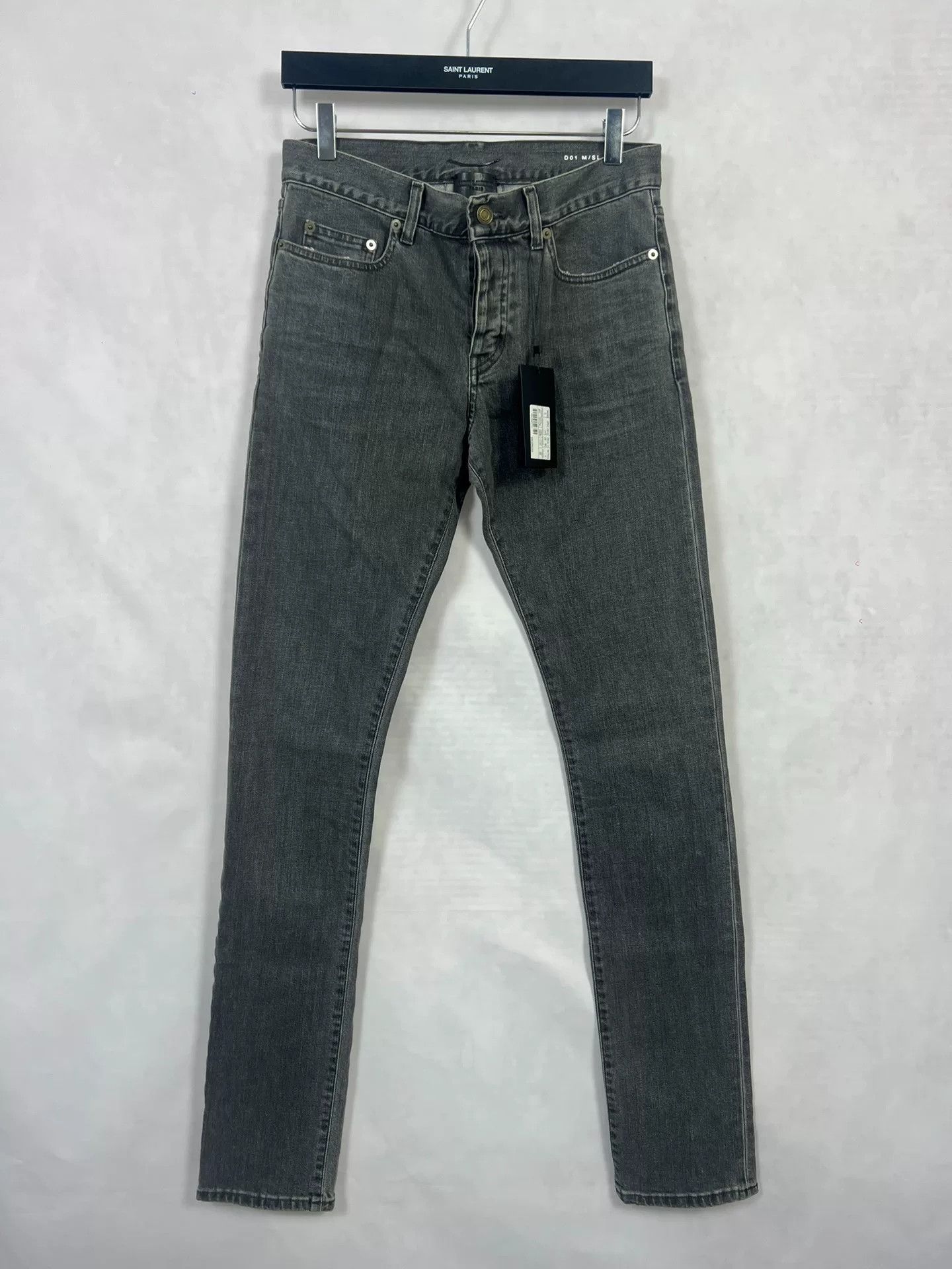 Saint Laurent Paris Saint Laurent Gray Denim Pants SLP16FW Size US 28 / EU 44 - 1 Thumbnail