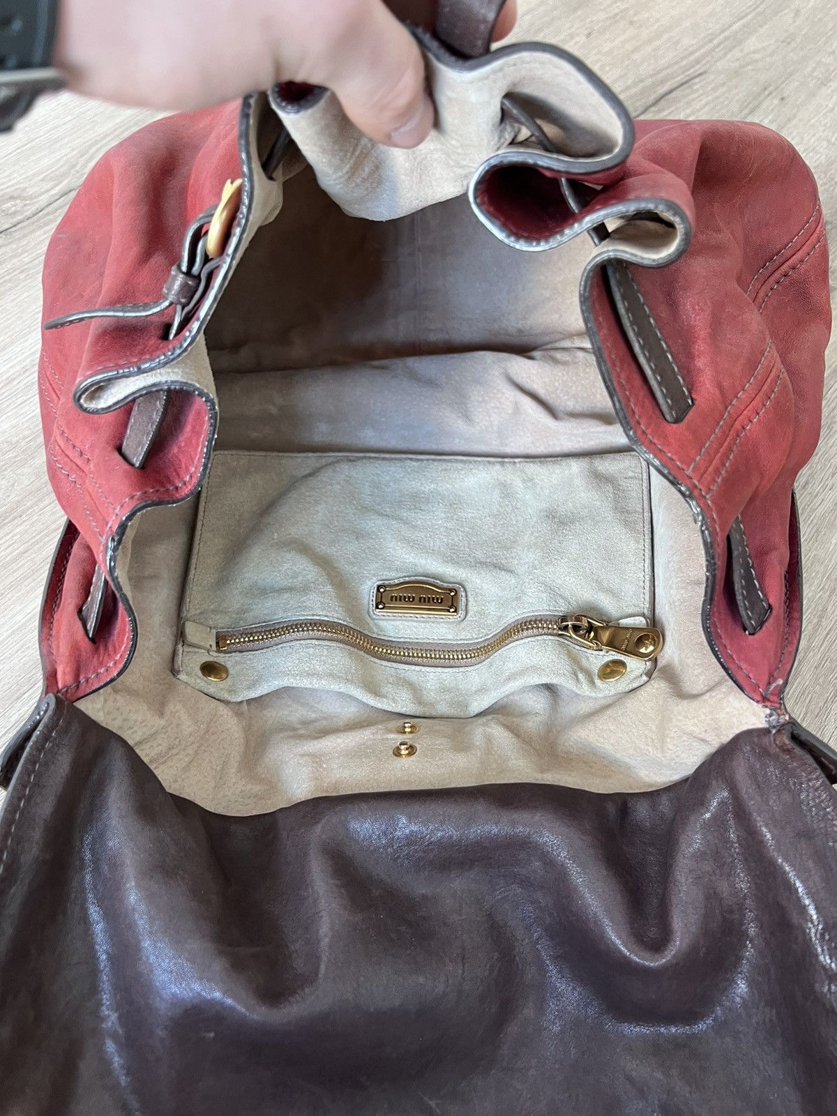 Miu Miu × Prada × Vintage vintage y2k miu miu large shopper handle bag tote leather Size ONE SIZE - 7 Thumbnail