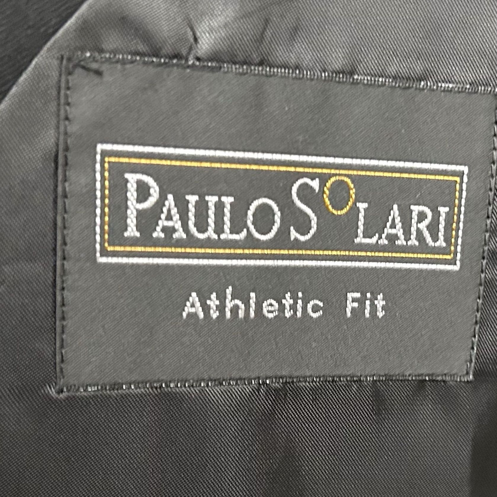 Vintage Paulo Solari 52L Sport Coat Wool Black Four-Button Lined Notch Lapel Single-Breasted Men Regular Jacket Coat 2 Piece Long XL? Size US XS / EU 42 / 0 - 3 Thumbnail
