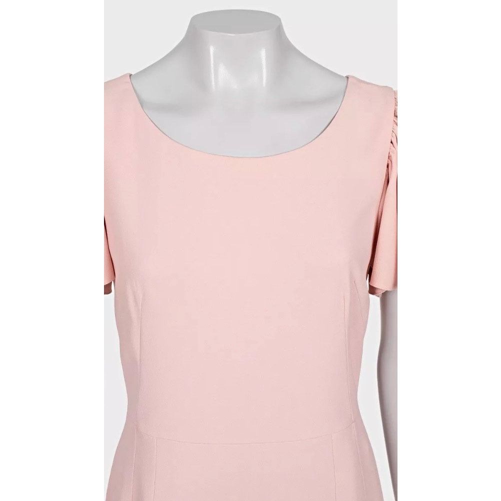 Dolce & Gabbana Dolce & Gabbana Pink Viscose Flounce Hem Fitted Dress IT44 Size L / US 10 / IT 46 - 4 Thumbnail