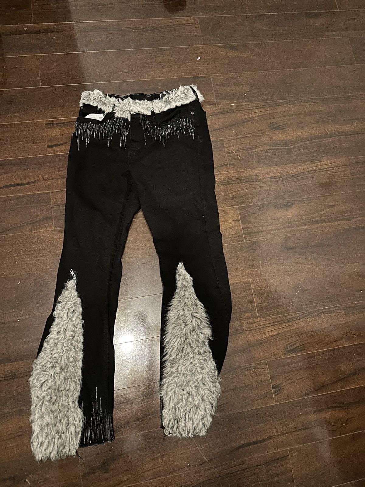 Other Custom flared fur pants Size US 32 / EU 48 - 1 Thumbnail