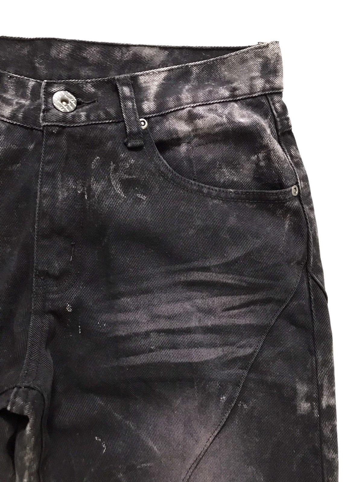 Japanese Brand Igrod Cdhrm Punk Cross Stitch Bleach Denim Flare Jeans Size US 30 / EU 46 - 7 Thumbnail