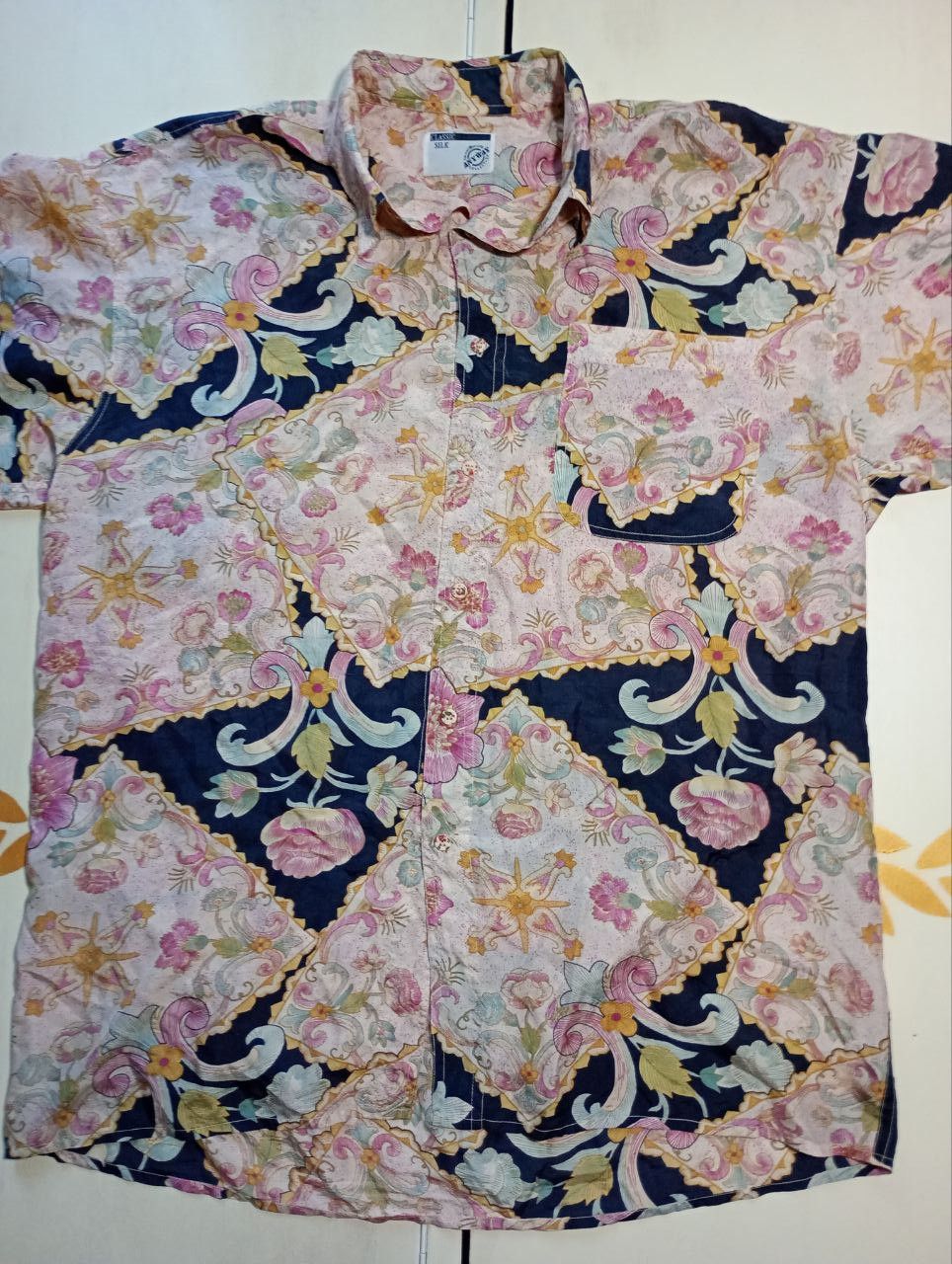 Vintage Any Way Classic Silk Shirt Vintage 90's Size US XL / EU 56 / 4 - 7 Thumbnail