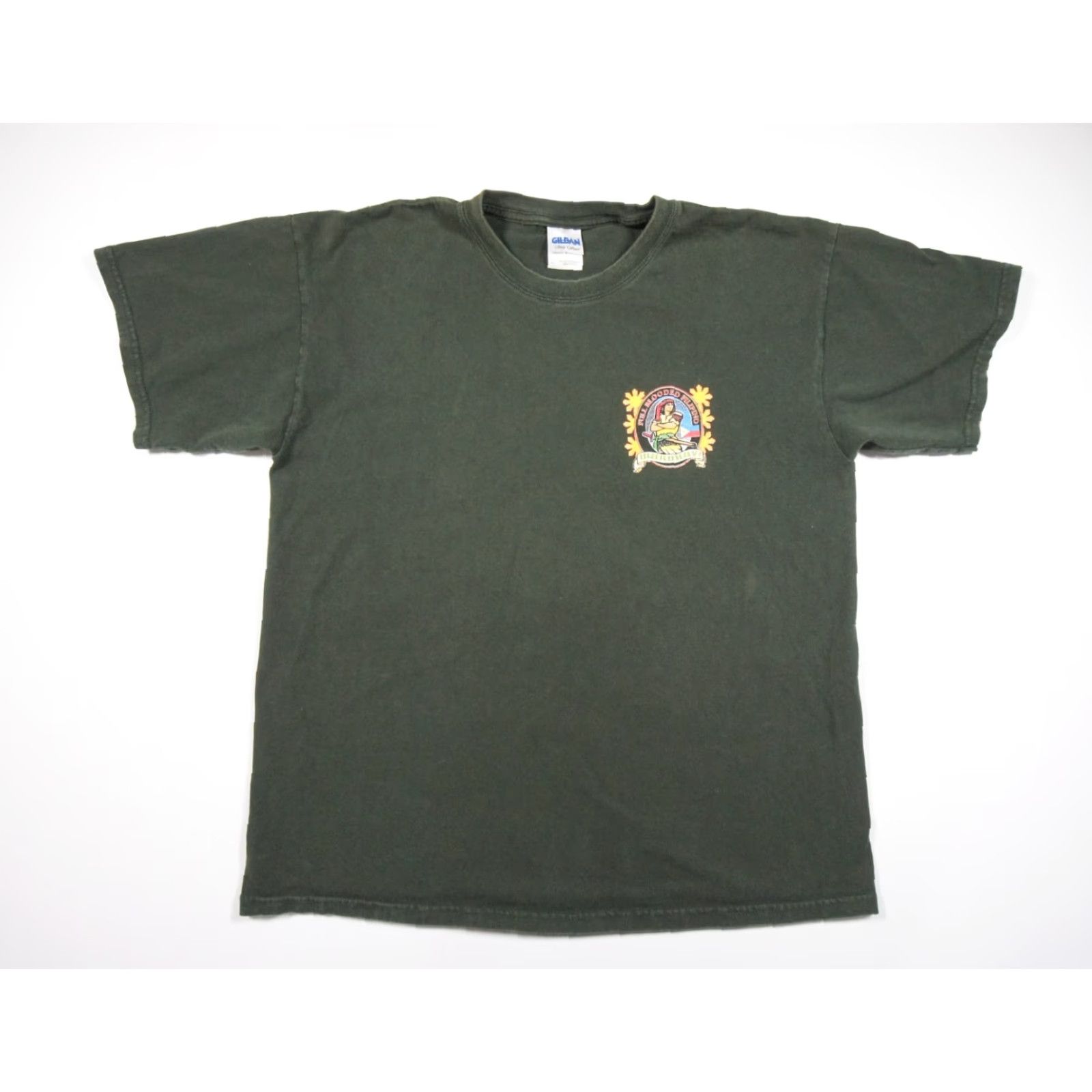 Gildan VINTAGE Filipino Shirt Mens Large Green Philippines Culture Tee Crewneck Adult Regular T-Shirt Men Vintage Graphic Logo All Seasons Size US L / EU 52-54 / 3 - 4 Thumbnail