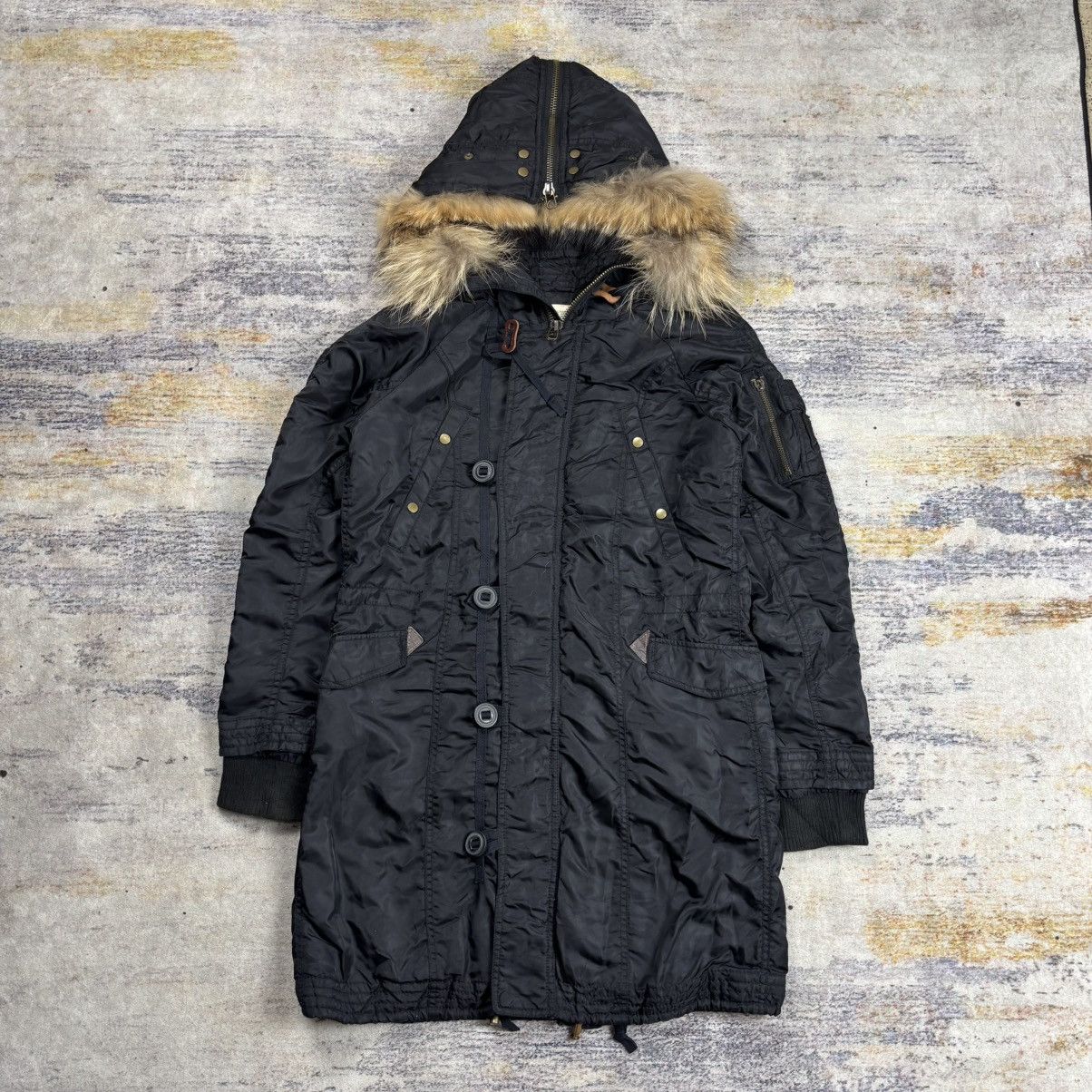 GOA Goa raccoon fur hoodie parka jacket double zipper Size US M / EU 48-50 / 2 - 4 Thumbnail