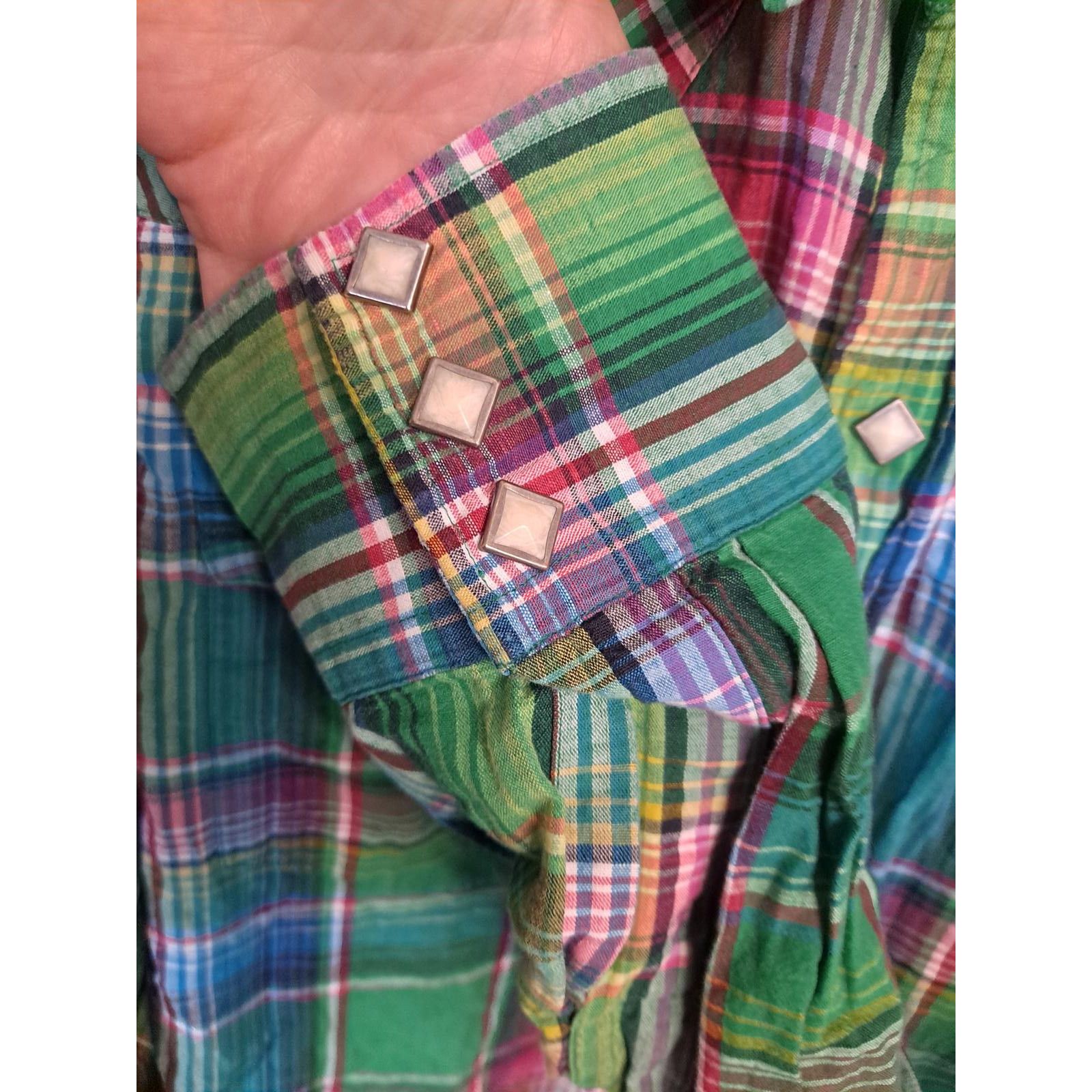 Polo Ralph Lauren Polo Ralph Lauren Green, Blue and Red Snap Up Shirt Size XL Size US XL / EU 56 / 4 - 3 Thumbnail