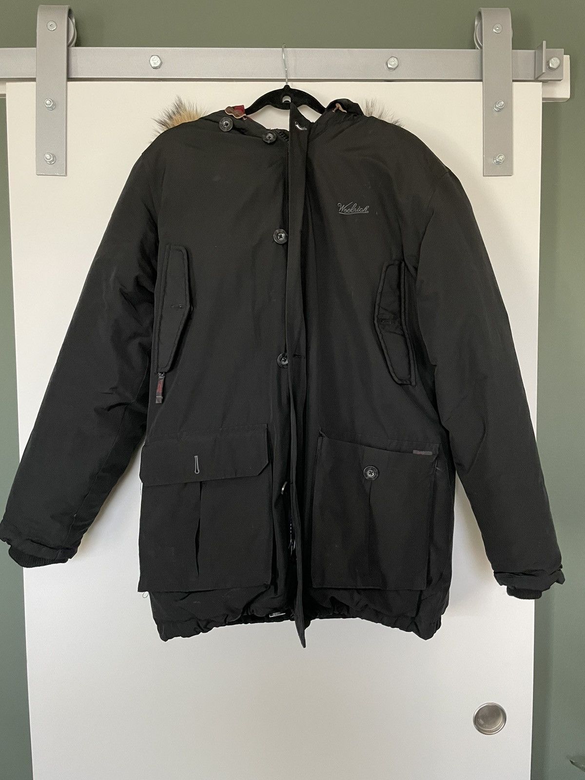 image of Woolrich John Rich Bros x Woolrich Woolen Mills Arctic Duck Down Parka 16107 Black Coyote Coat Jack