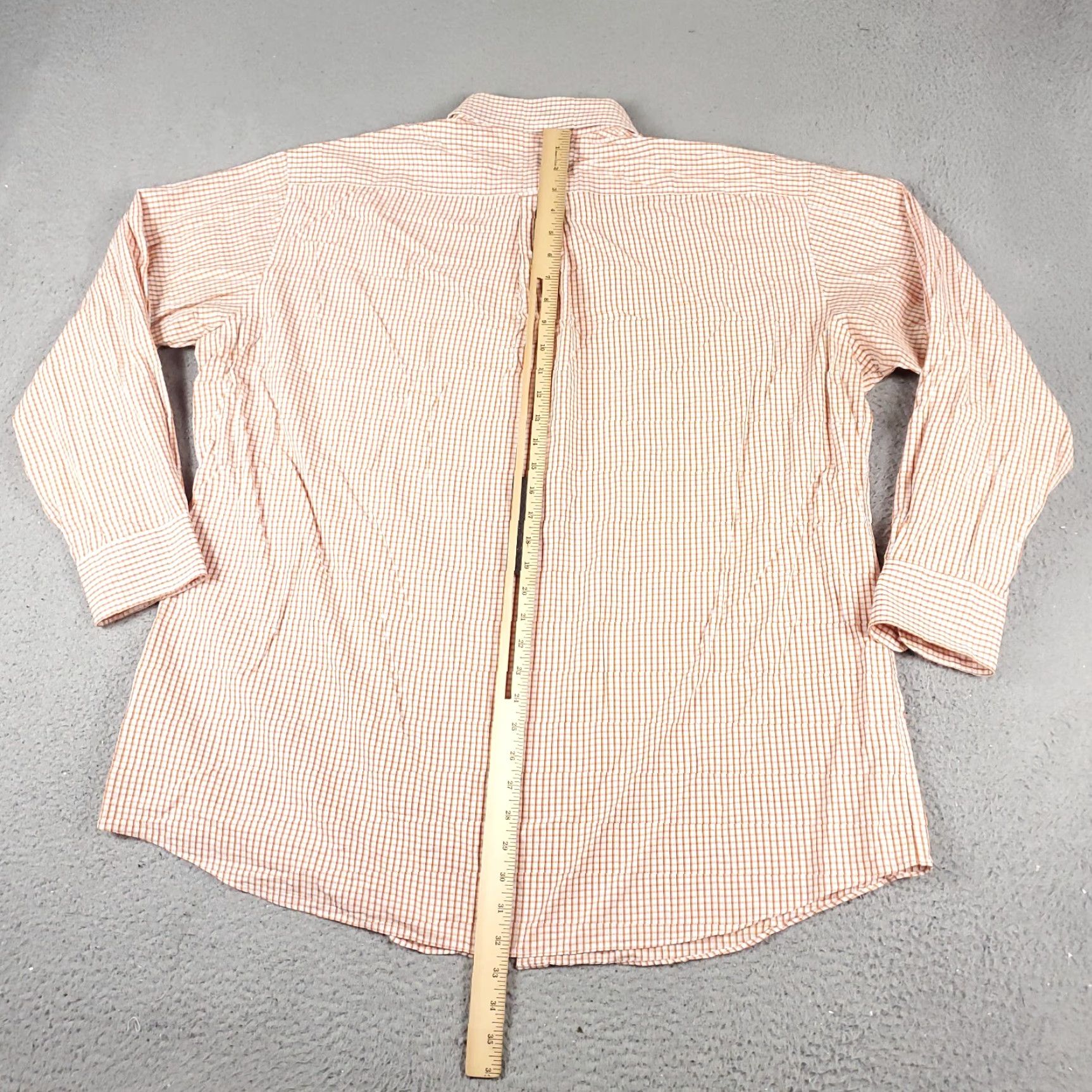 Tommy Hilfiger Tommy Hilfiger Shirt Mens 2XL Orange Check Casual Button Up Long Sleeve Size US XXL / EU 58 / 5 - 5 Thumbnail