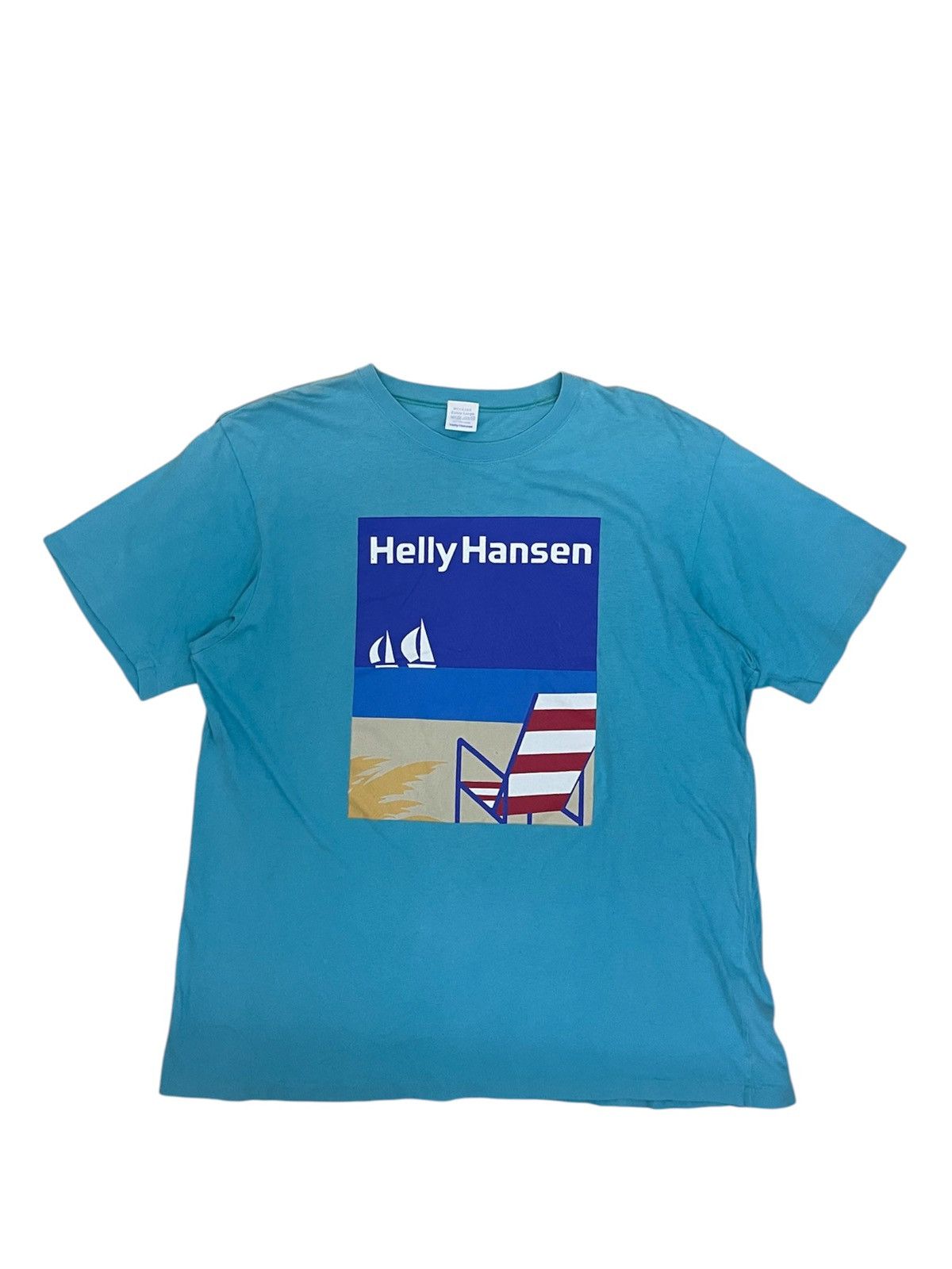 Helly Hansen Vintage 80s Helly Hansen Shoreline Graphic Tee Size US L / EU 52-54 / 3 - 1 Thumbnail