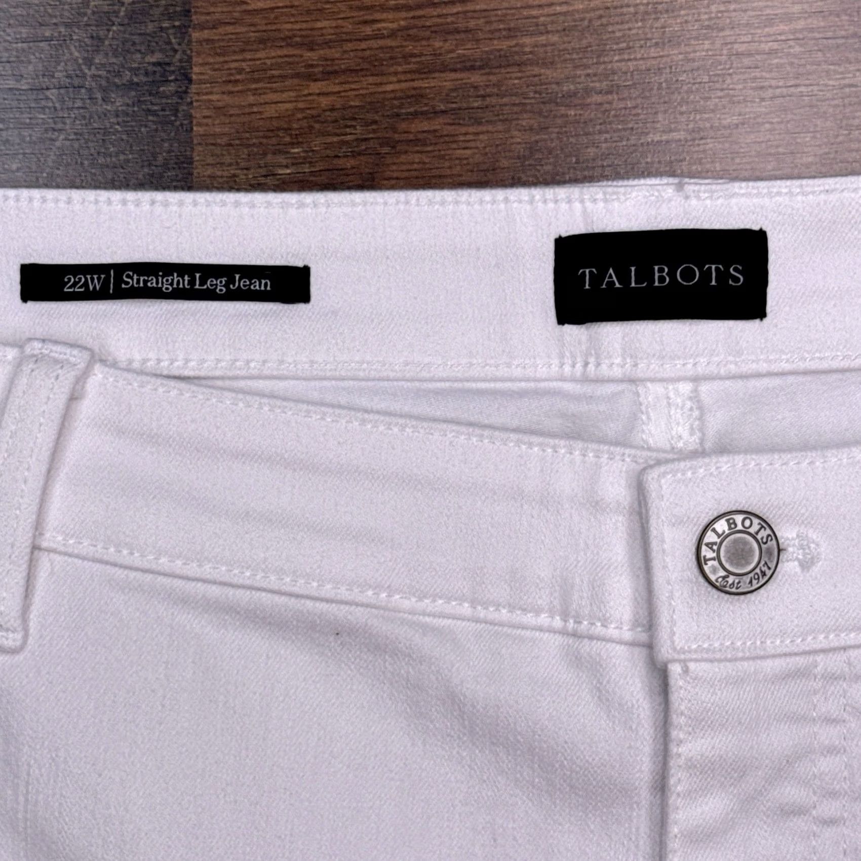 Talbots Talbots Jeans Womens 22W White High Waist Straight Leg New Size 40" / US 18 - 5 Thumbnail