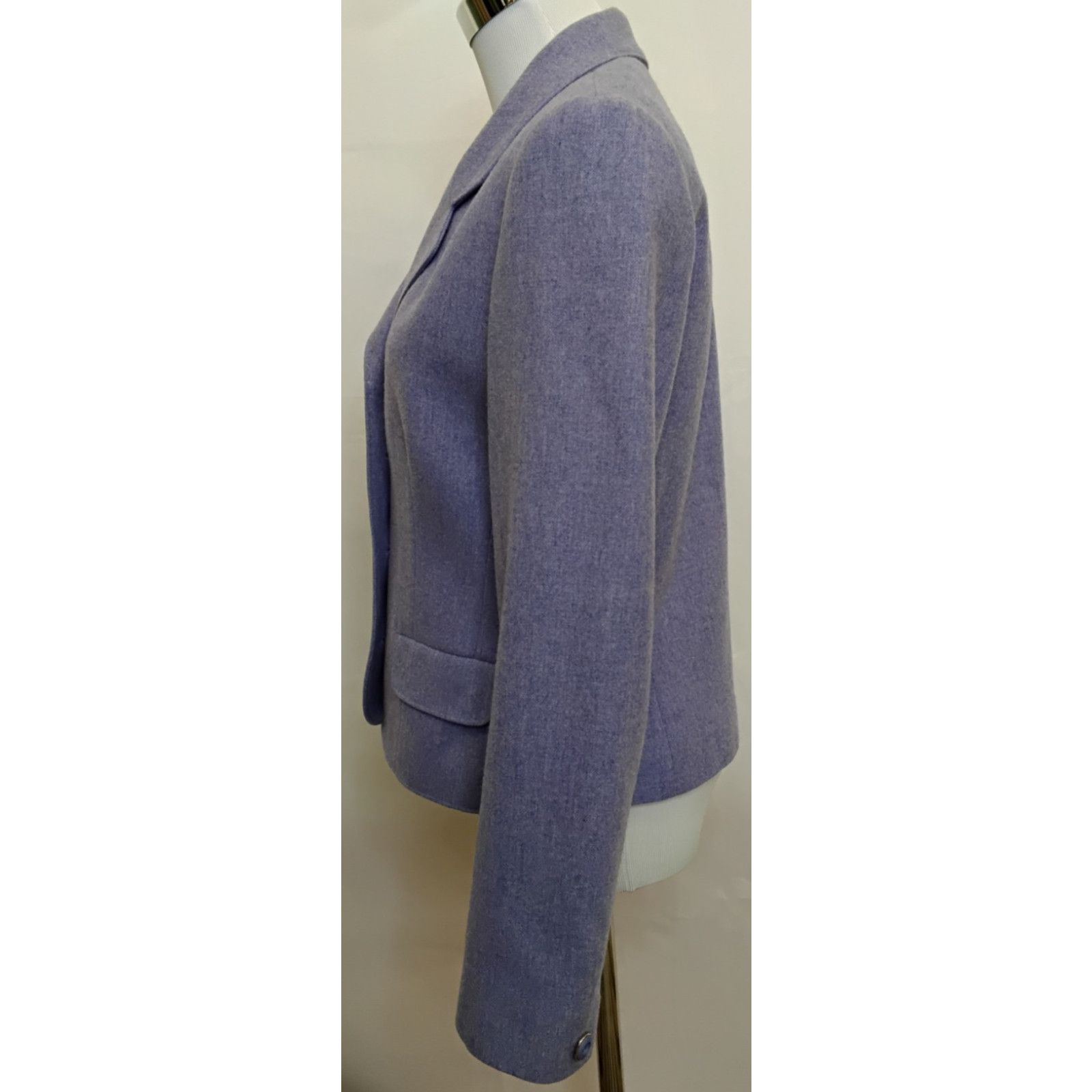 Pendleton Pendleton Cropped Blazer Women's 8 Periwinkle Vintage 80s Size M / US 6-8 / IT 42-44 - 4 Thumbnail