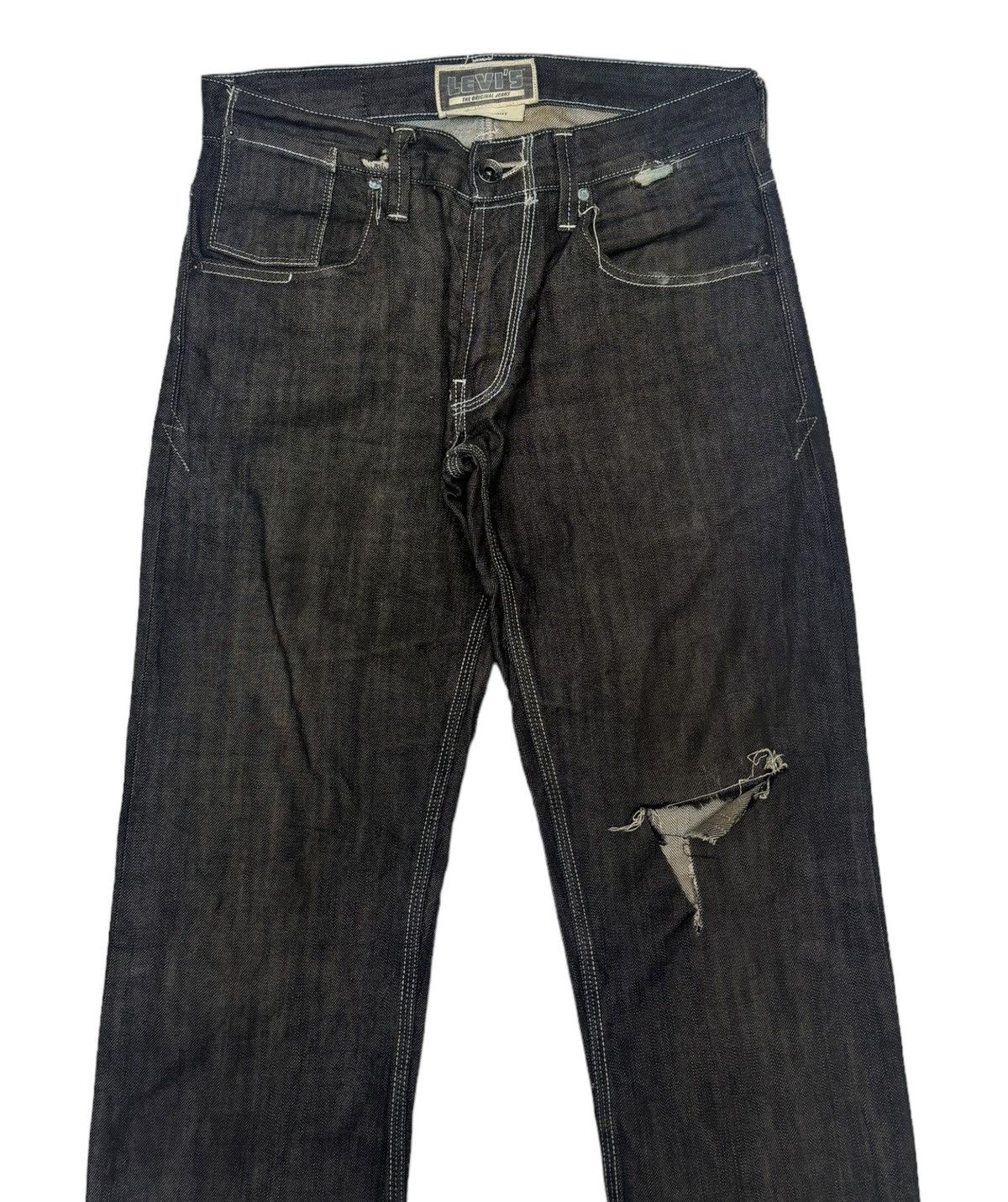 Levi's LEVIS VINTAGE CLASSIC BLACK DISTRESSED DENIM JEANS Size US 30 / EU 46 - 5 Thumbnail
