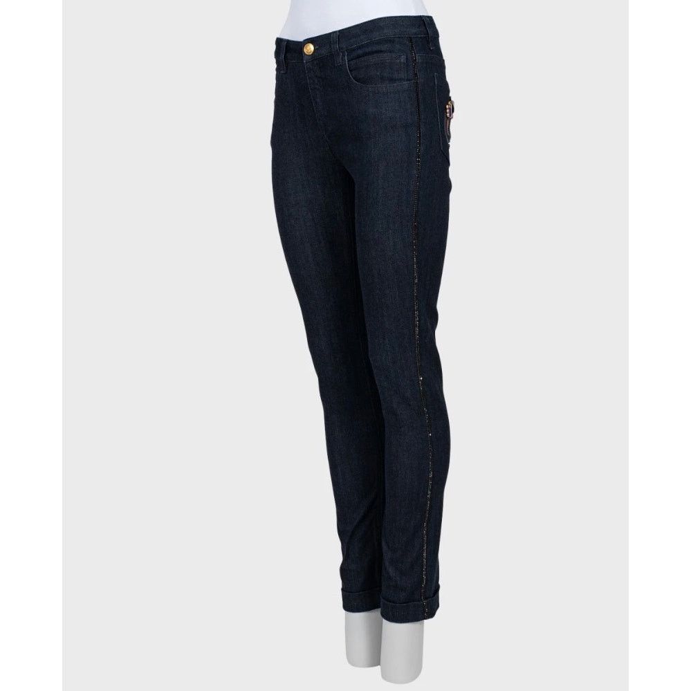 Chanel Chanel Skinny Rhinestones Jeans Sz.S (FR36) Size 25" / US 0 / IT 36 - 3 Thumbnail