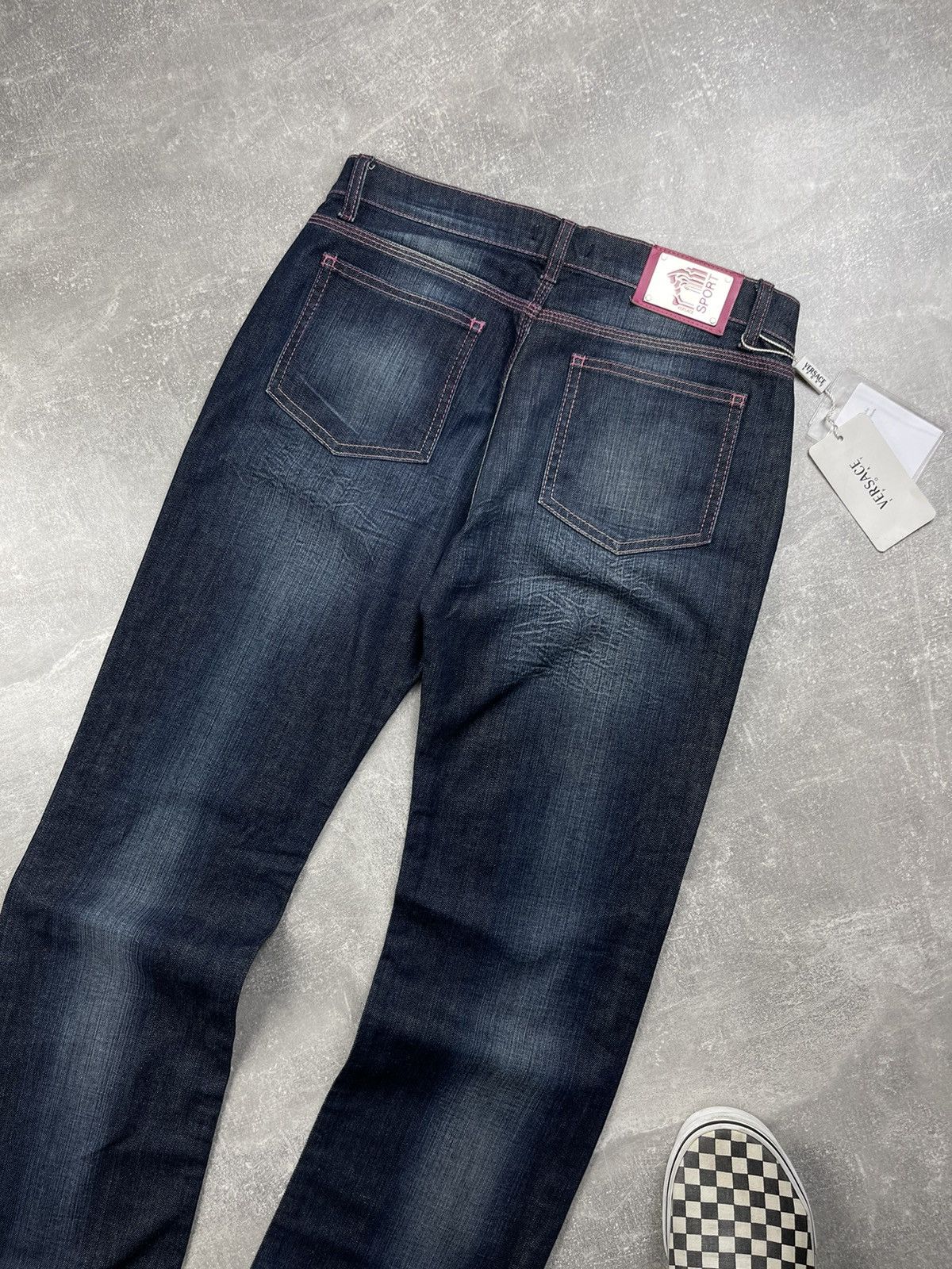 Versace Versace Sport Archive Faded Flared Stretch Jeans Size 30" / US 8 / IT 44 - 2 Thumbnail