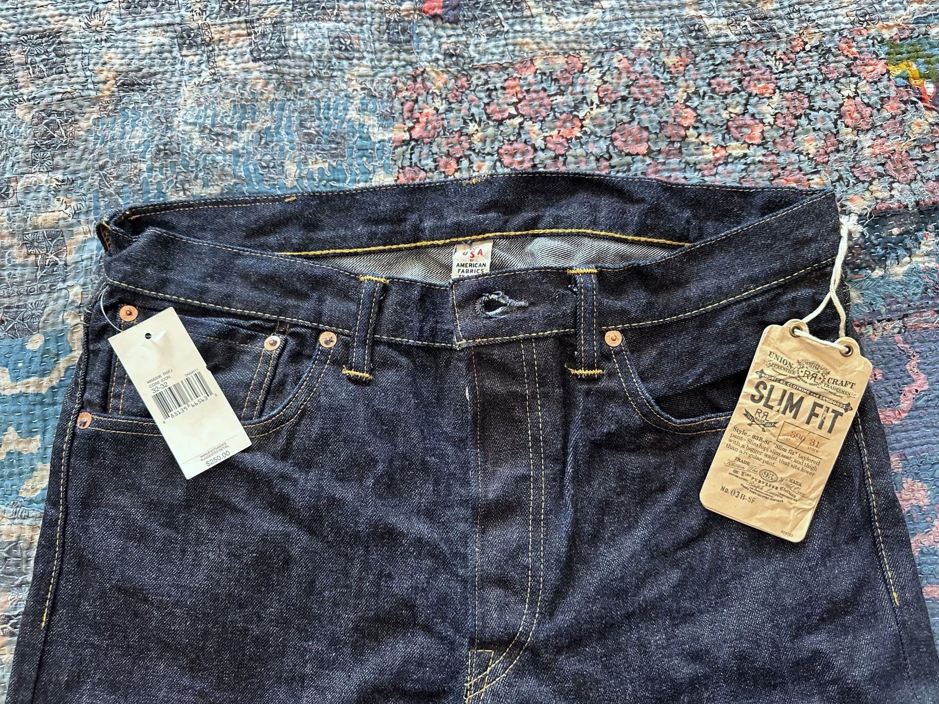 RRL Ralph Lauren RRL Raw Denim Slim Fit Jeans 32 (New with tags) Size US 32 / EU 48 - 4 Thumbnail