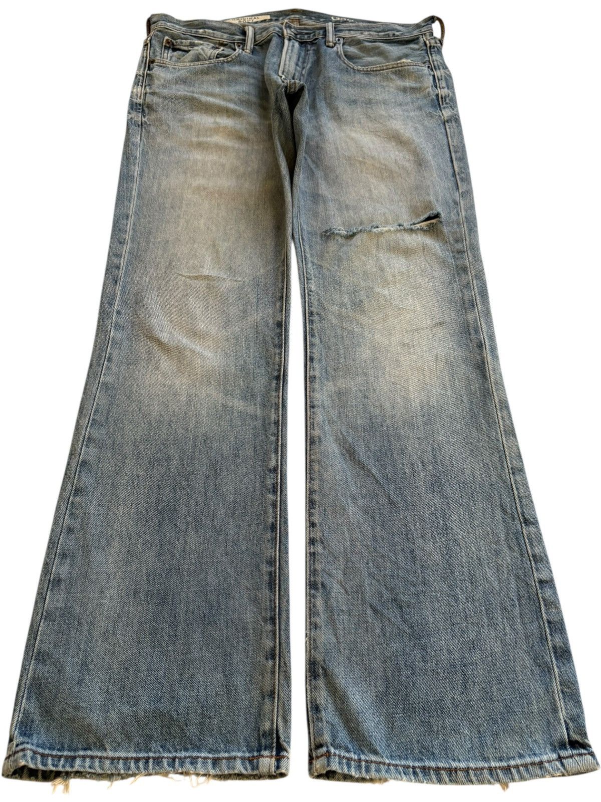 Gap SALES🔥Vintage GAP Mud Wash Distressed Bootcut Flare Jeans Size US 34 / EU 50 - 1 Thumbnail
