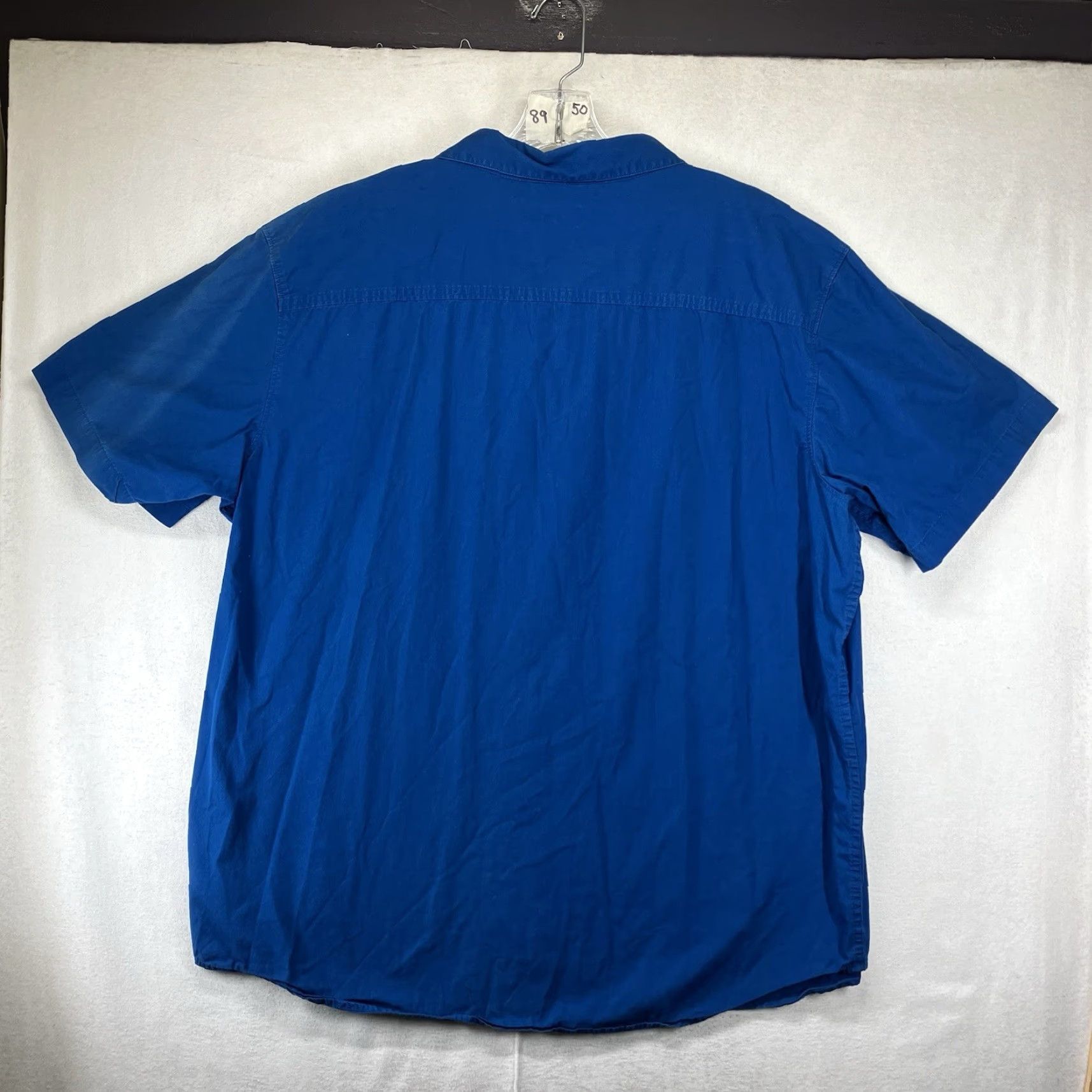 Vintage Columbia Mens 2XL Blue Lightweight Cotton Button-Up Shirt with Pockets - Casual Outdoor Fashion Size US XXL / EU 58 / 5 - 2 Thumbnail