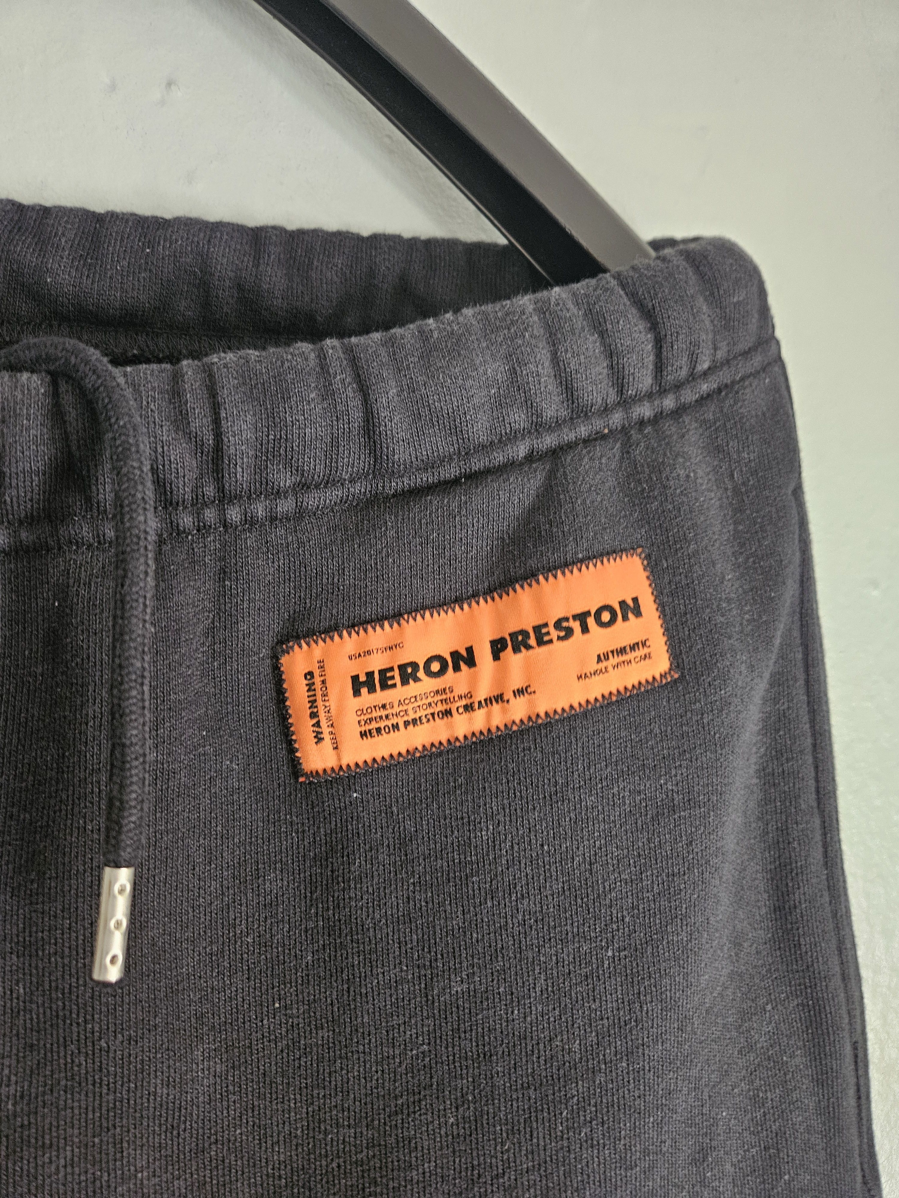 Heron Preston Abstract Print Logo Black Sweatpants Size US 32 / EU 48 - 5 Thumbnail