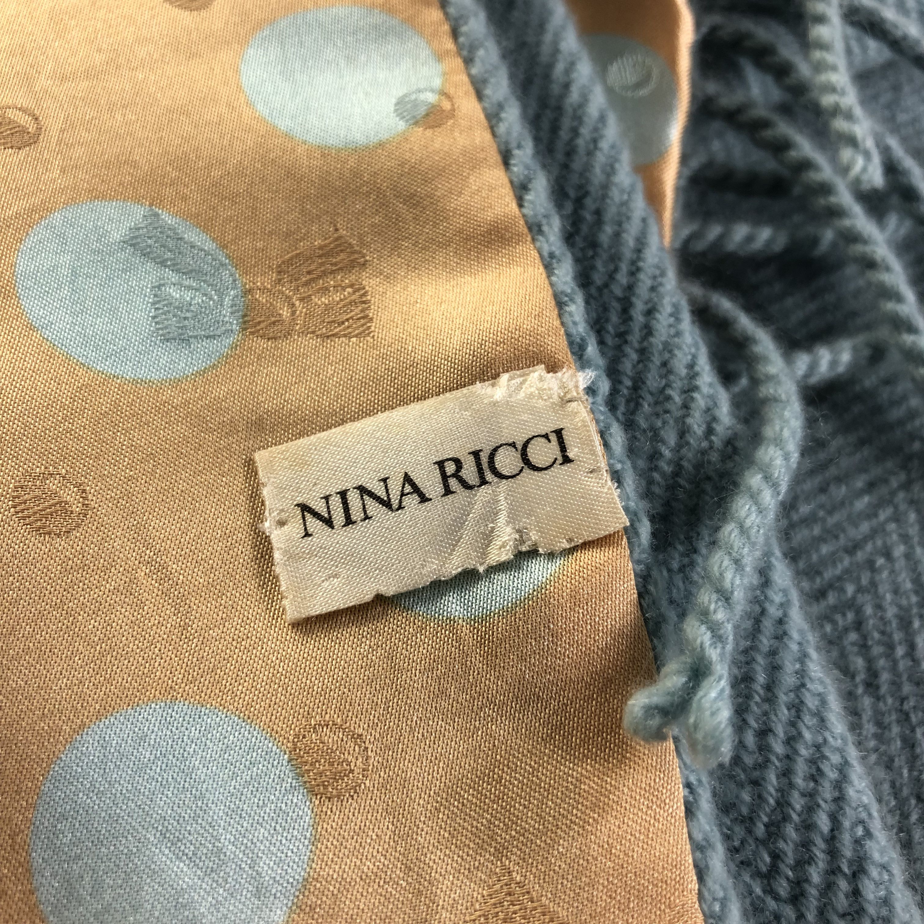 Nina Ricci Nina Ricci Silk/Cashmere Scarf Muffler V1855 Size ONE SIZE - 5 Thumbnail