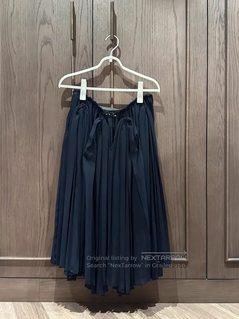 Comme des Garcons Comme Des Garcons size S Dark Blue Pleated Skirt Size 23" - 1 Thumbnail